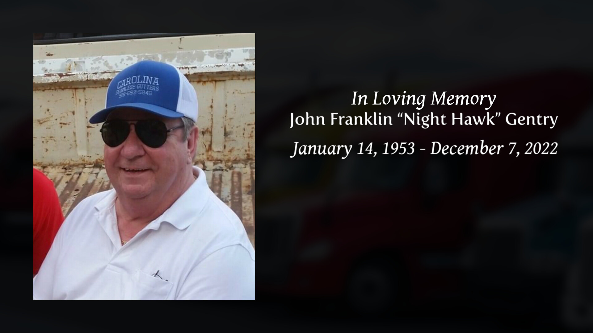 John Franklin Night Hawk Gentry Tribute Video