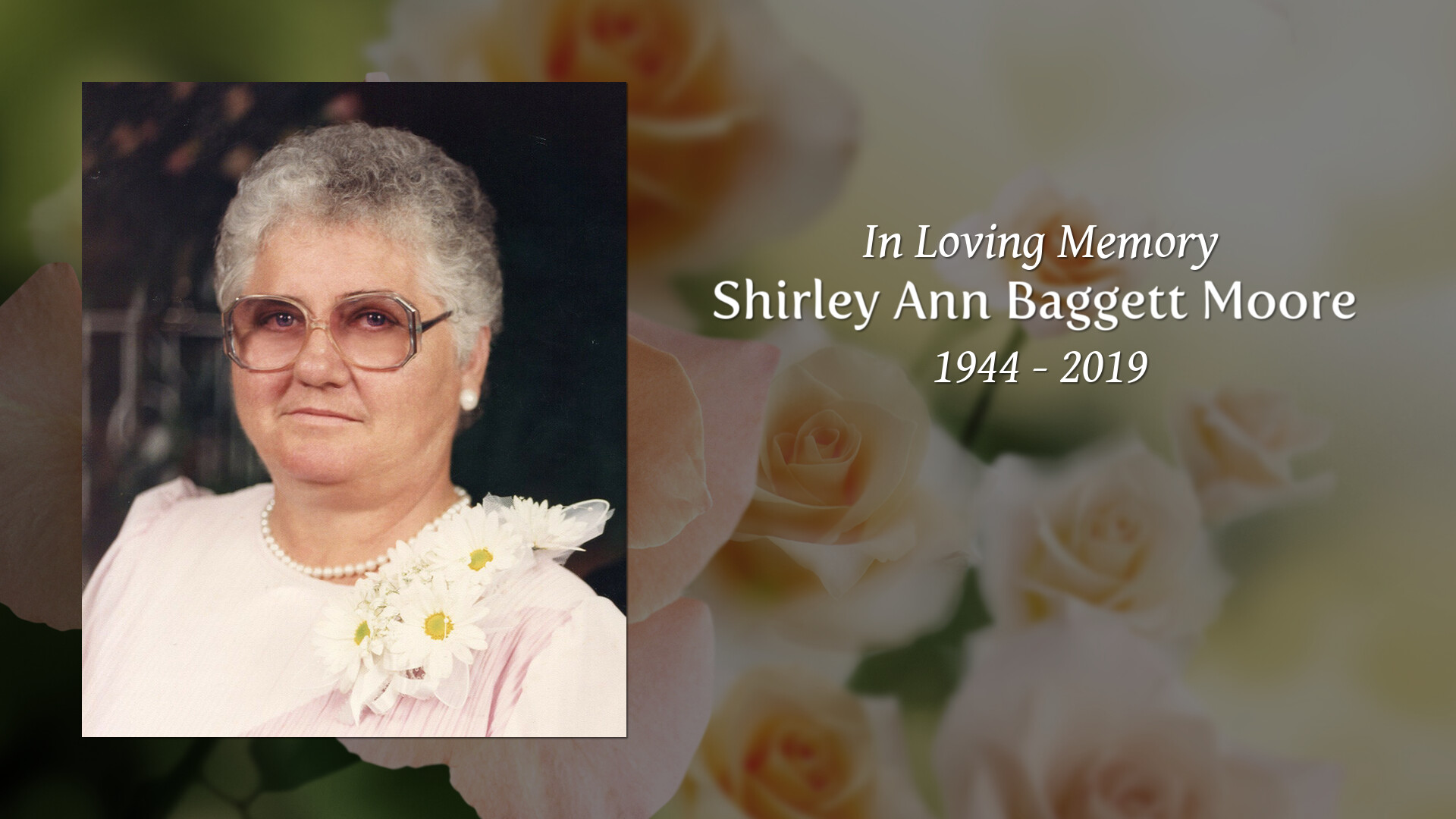 Shirley Ann Baggett Moore Tribute Video