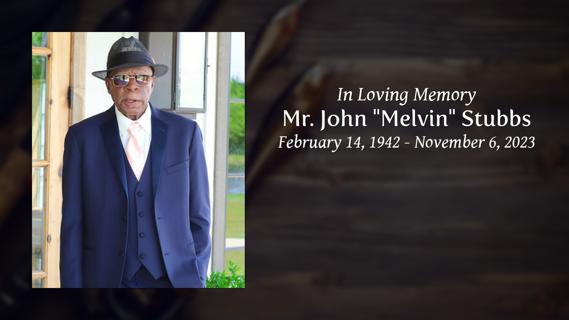 Mr John Melvin Stubbs Tribute Video