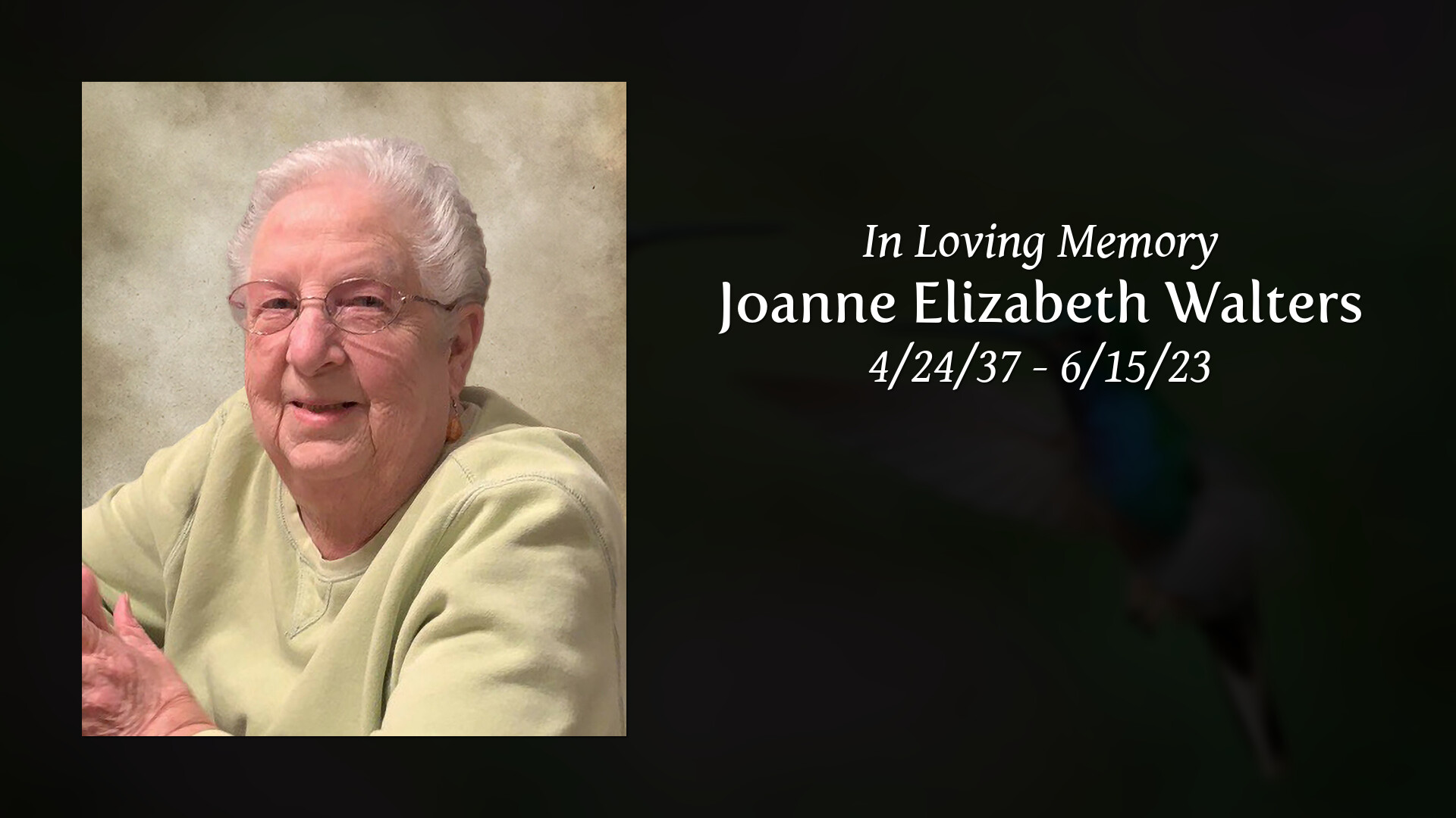 Joanne Elizabeth Walters - Tribute Video