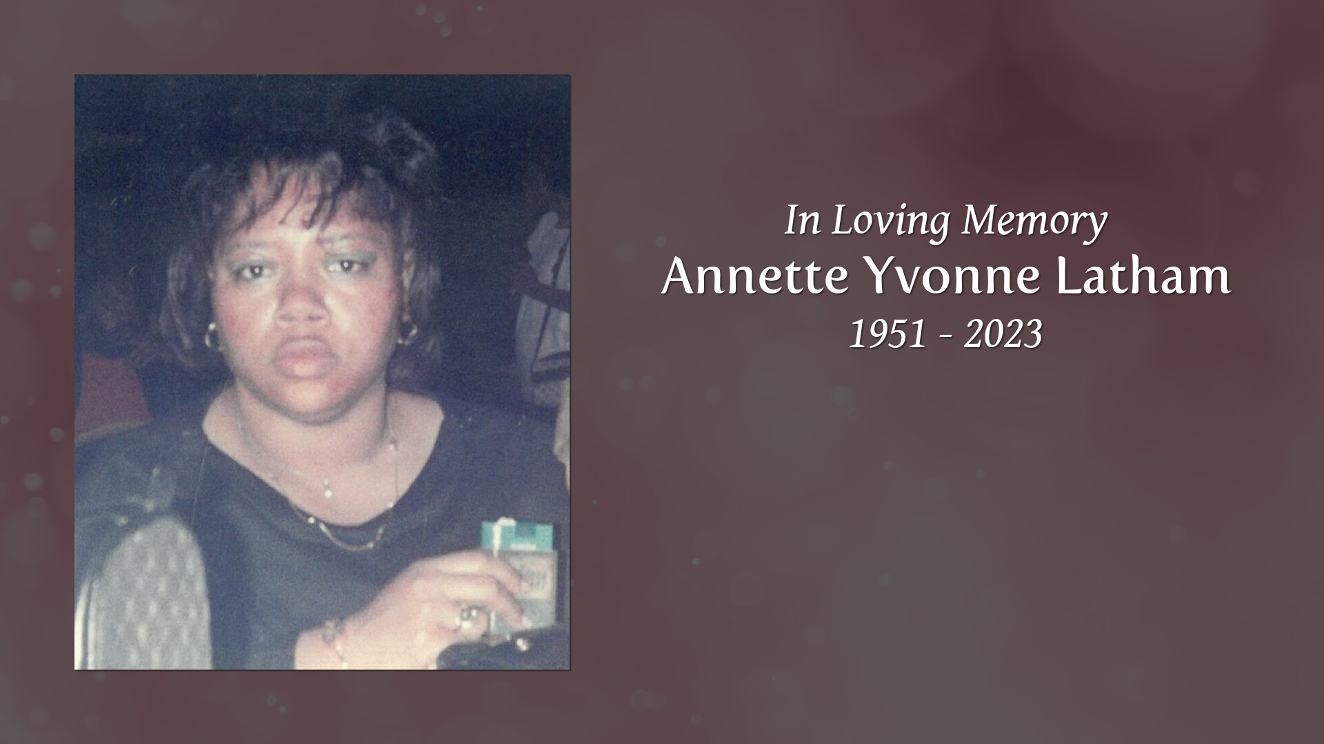 Annette Yvonne Latham - Tribute Video