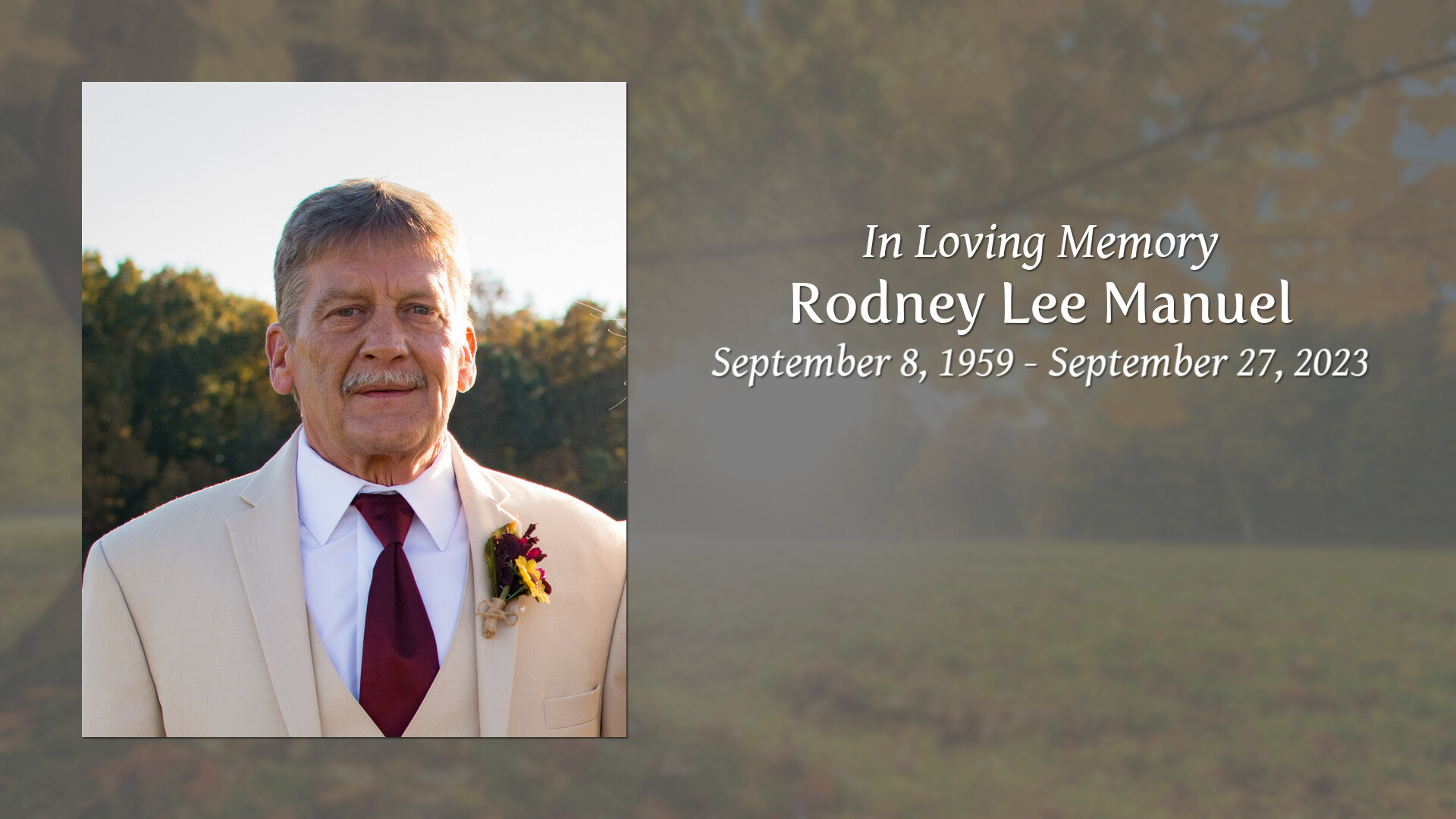 Rodney Lee Manuel - Tribute Video