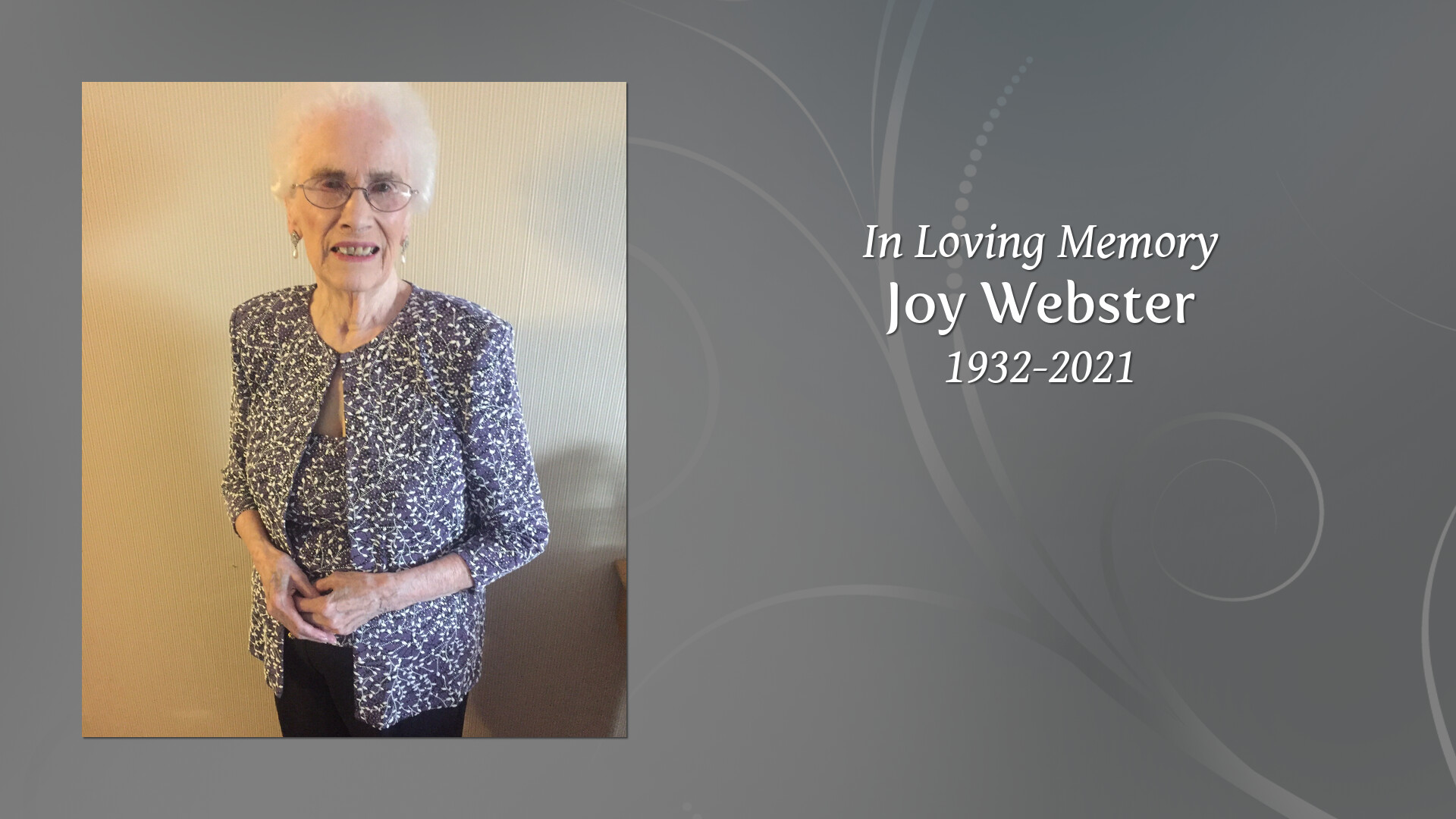 Joy Webster - Tribute Video