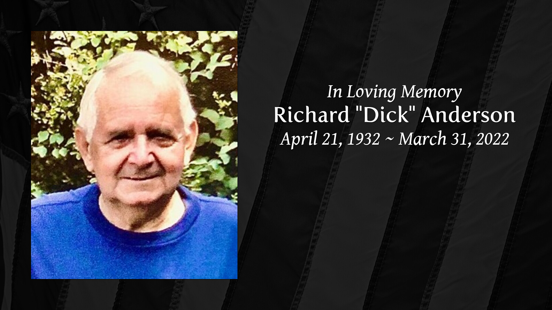 Richard "Dick" Anderson - Tribute Video