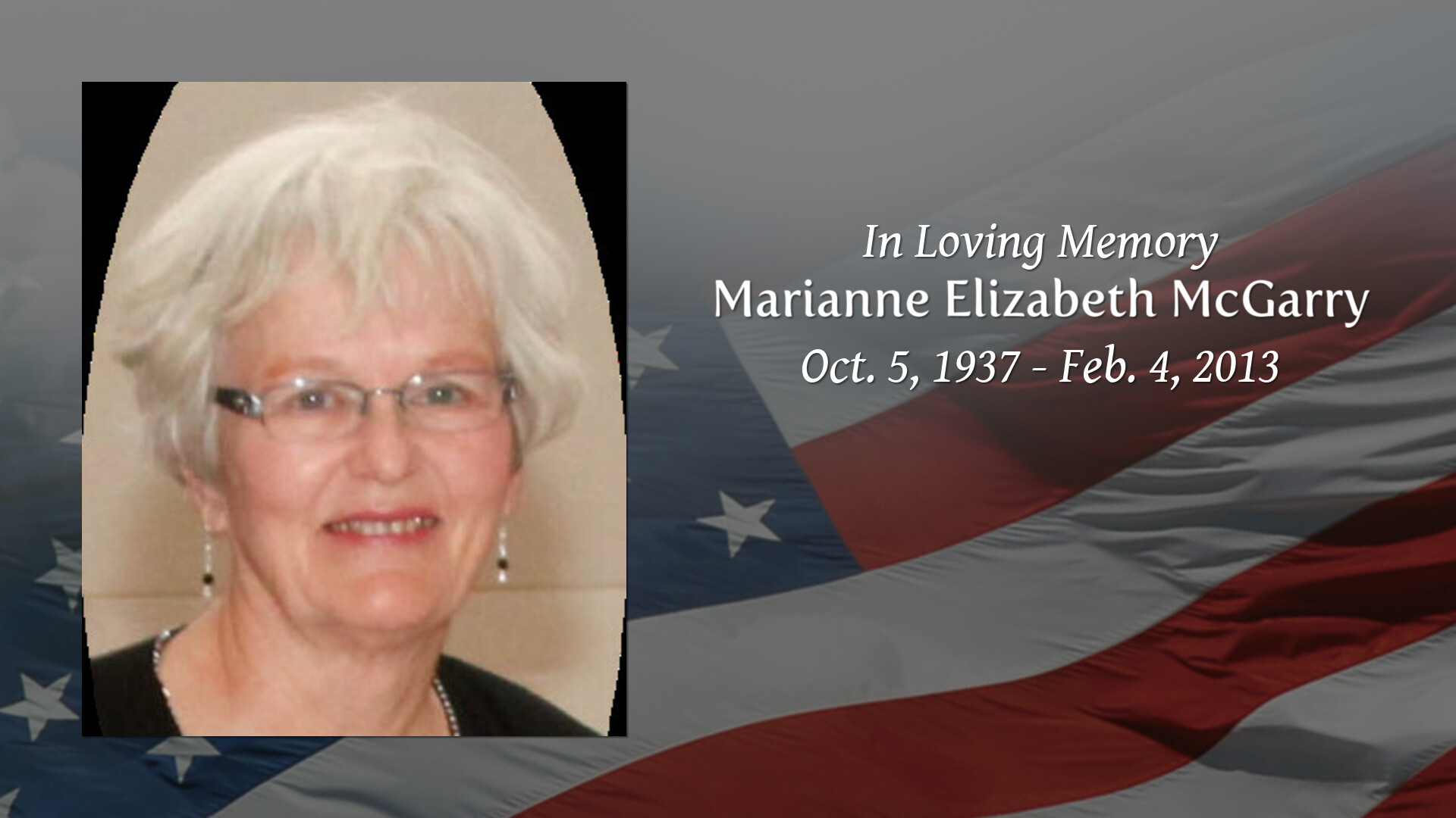 Marianne Elizabeth McGarry - Tribute Video