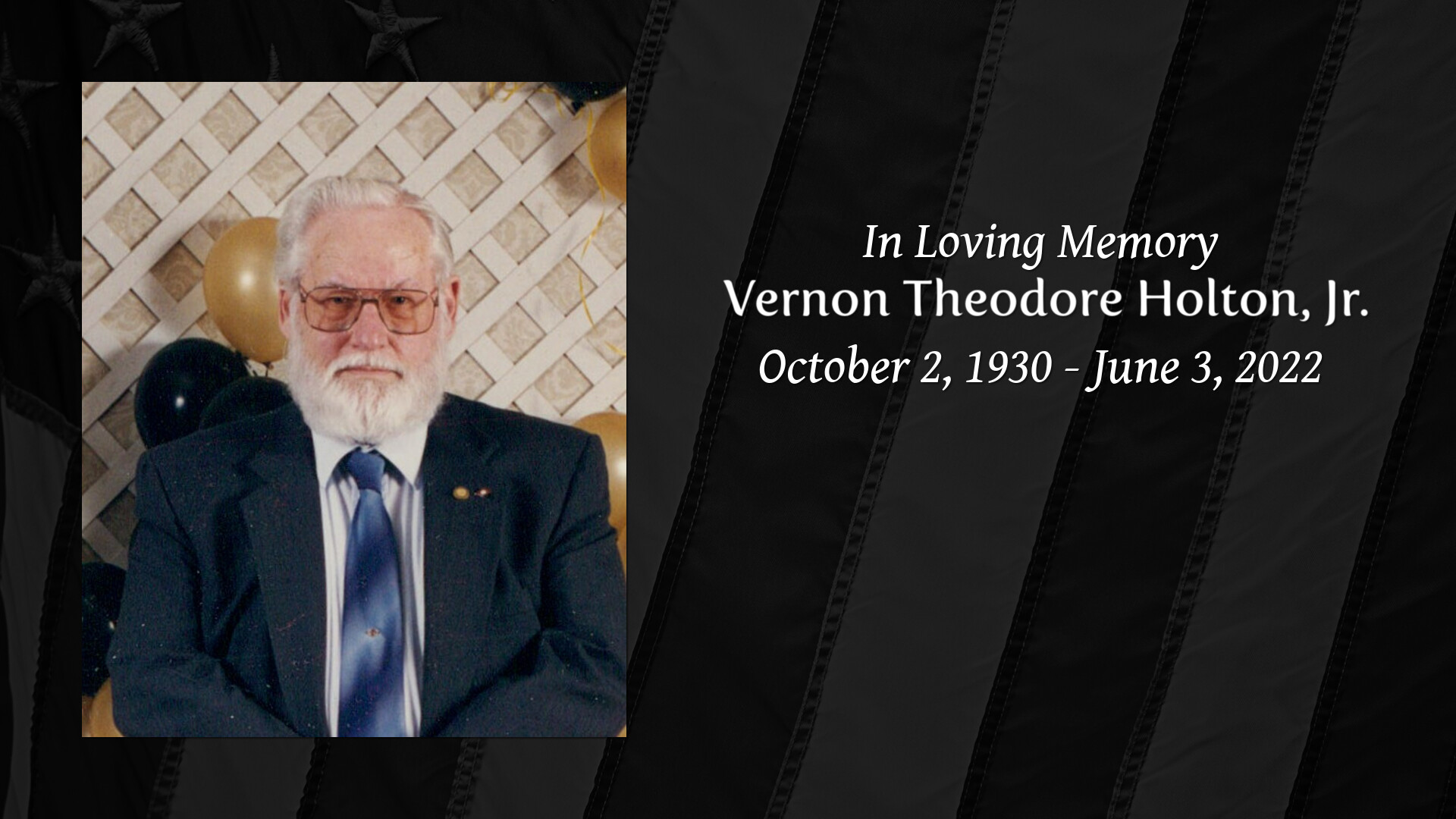 Vernon Theodore Holton, Jr. - Tribute Video