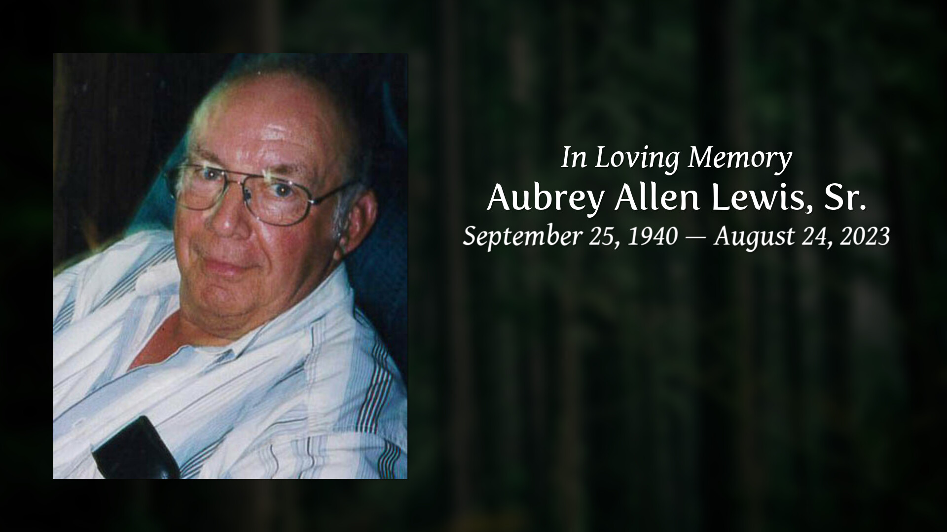 Aubrey Allen Lewis, Sr. Tribute Video