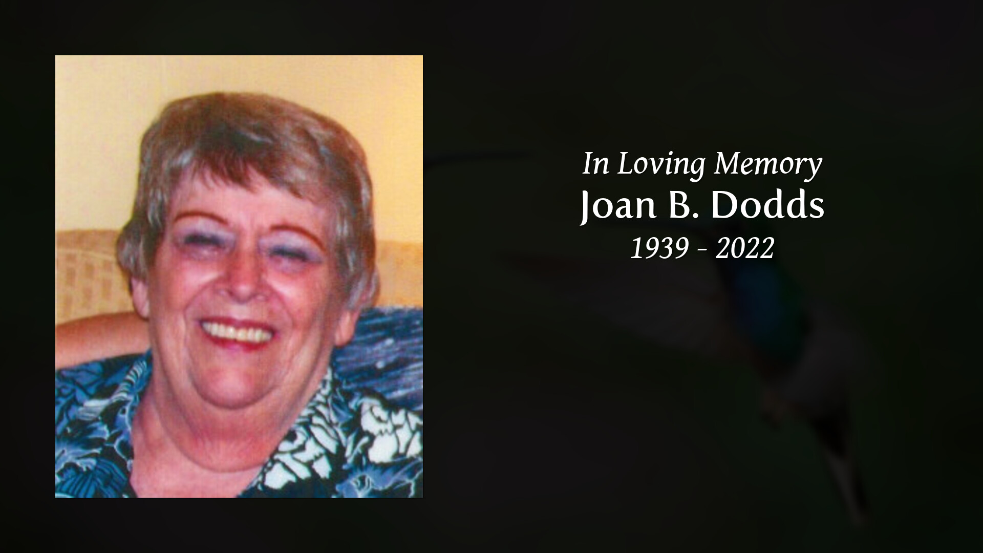 Joan B. Dodds - Tribute Video