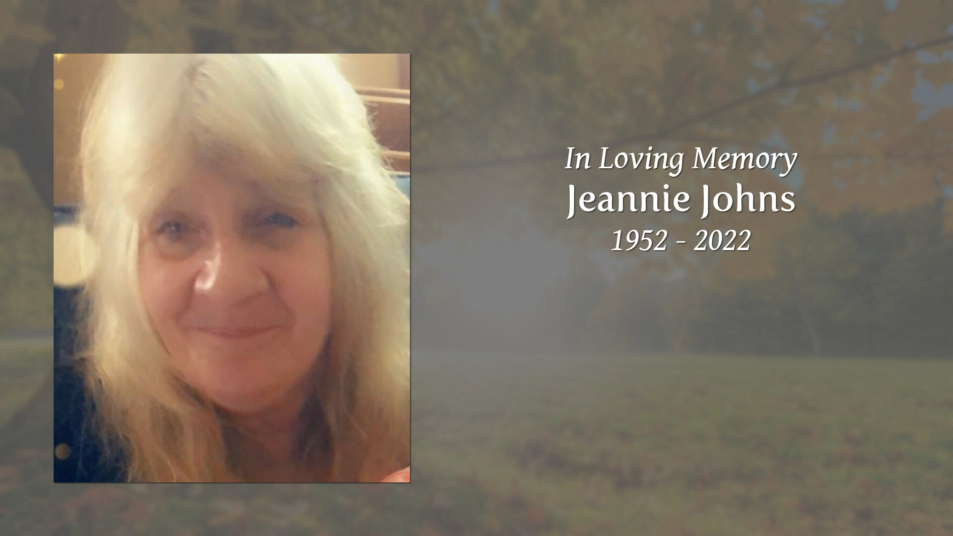 Jeannie Johns - Tribute Video