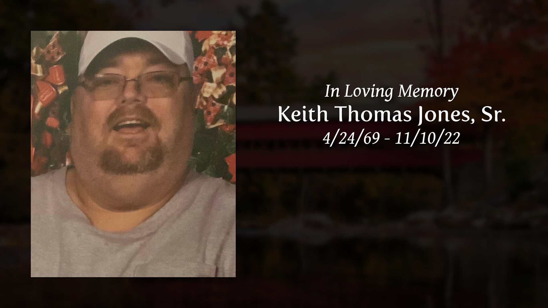 Keith Thomas Jones, Sr. Tribute Video