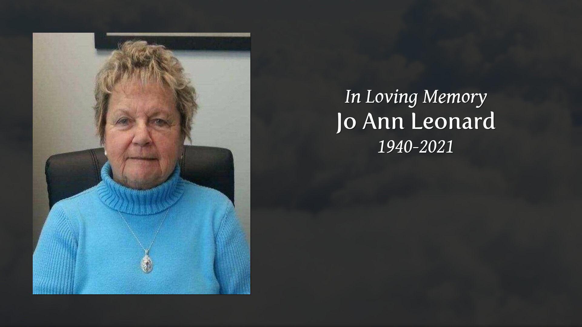 Jo Ann Leonard - Tribute Video