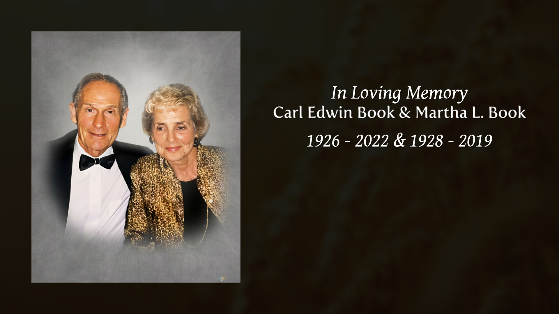 Carl Edwin Book & Martha L. Book - Tribute Video