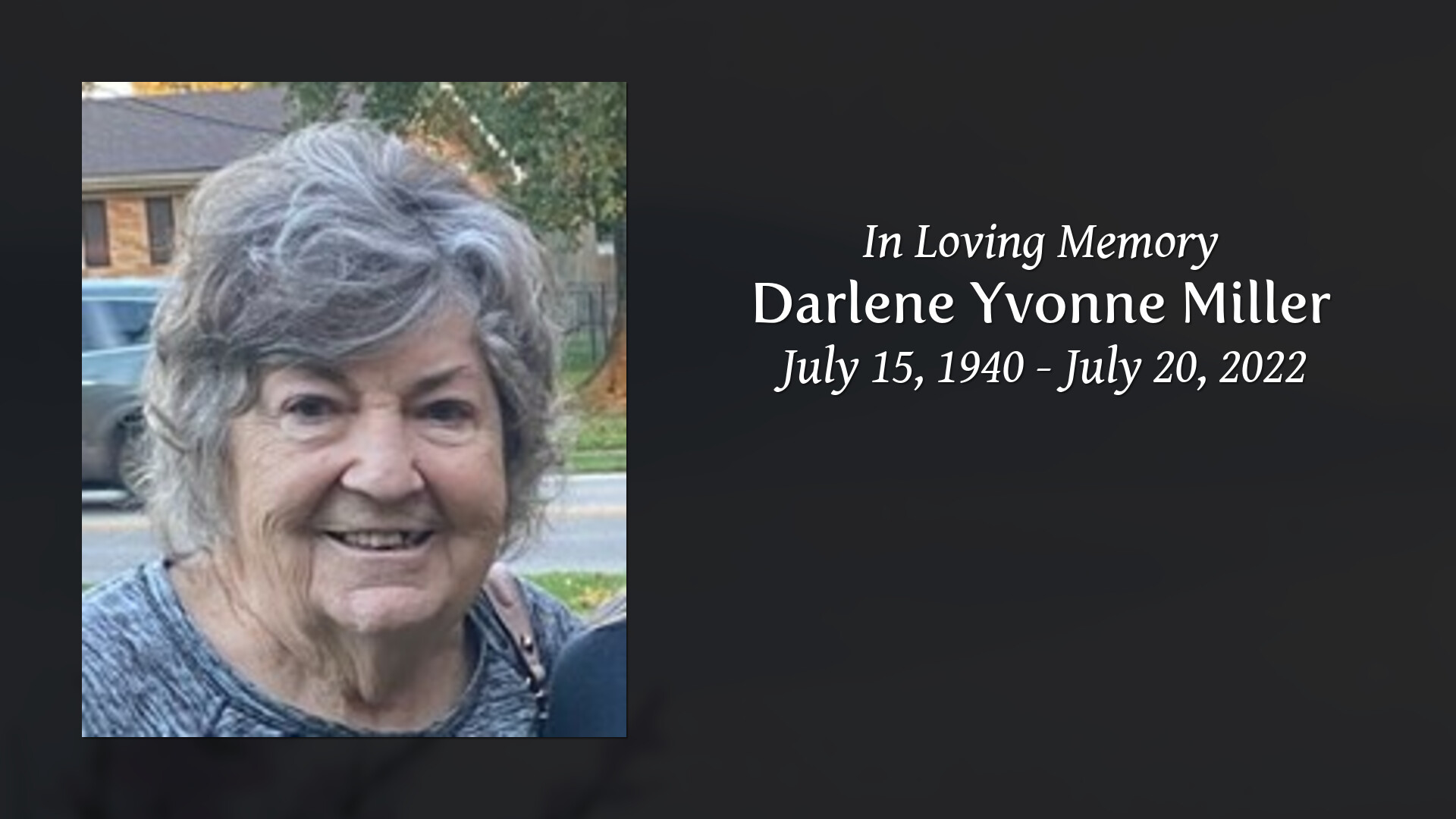 Darlene Yvonne Miller - Tribute Video