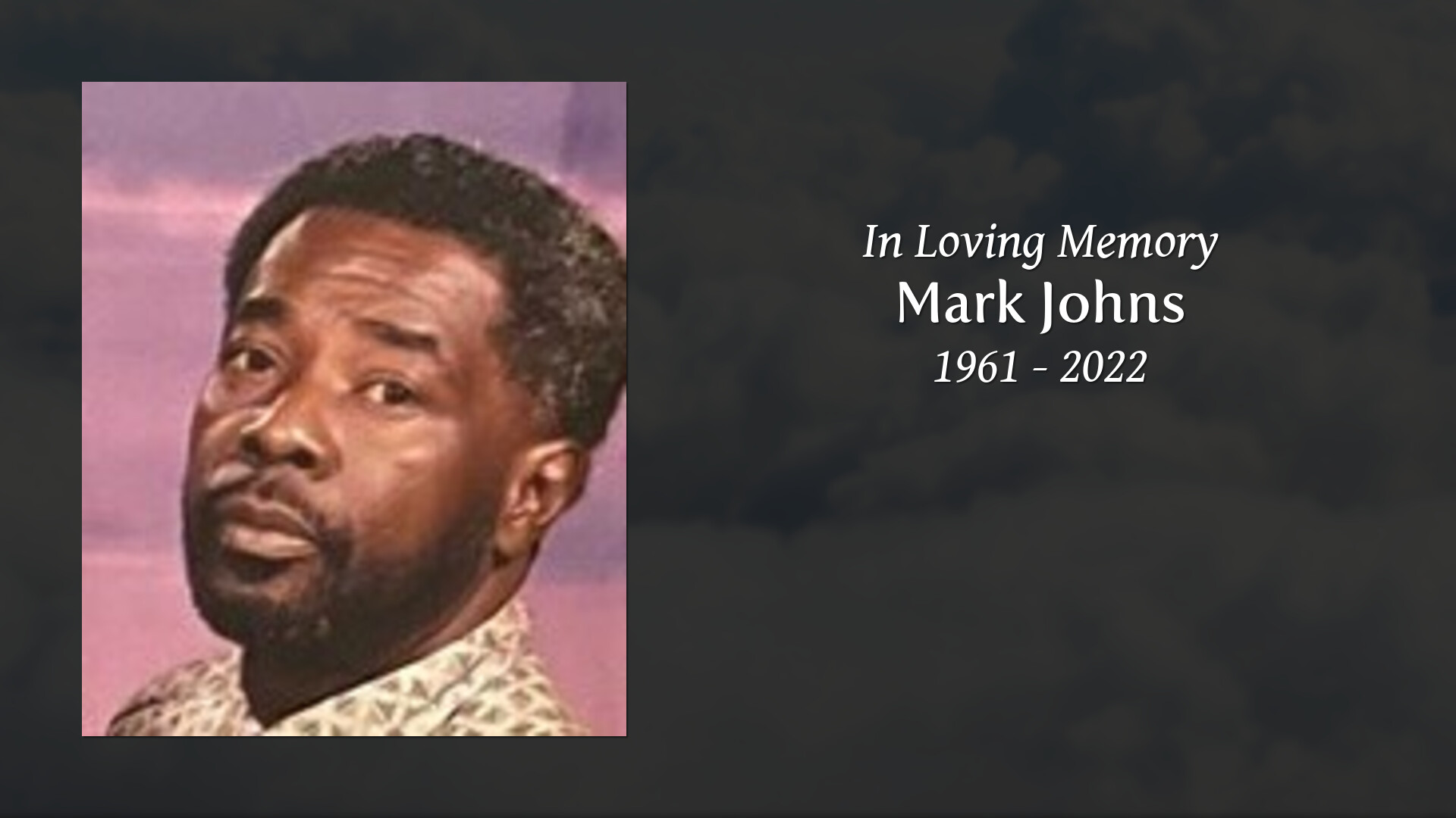 Mark Johns - Tribute Video