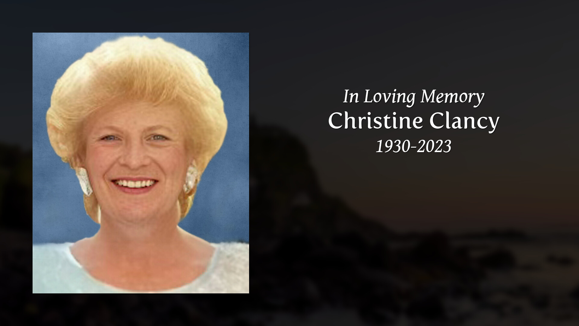 Christine Clancy - Tribute Video