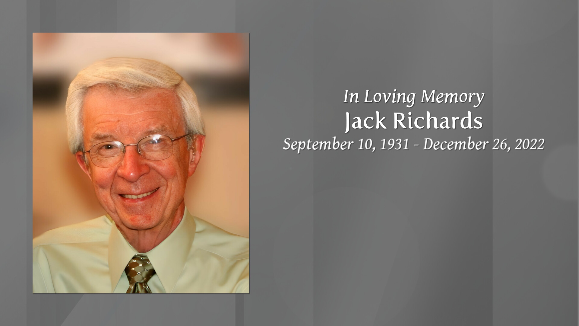 Jack Richards - Tribute Video