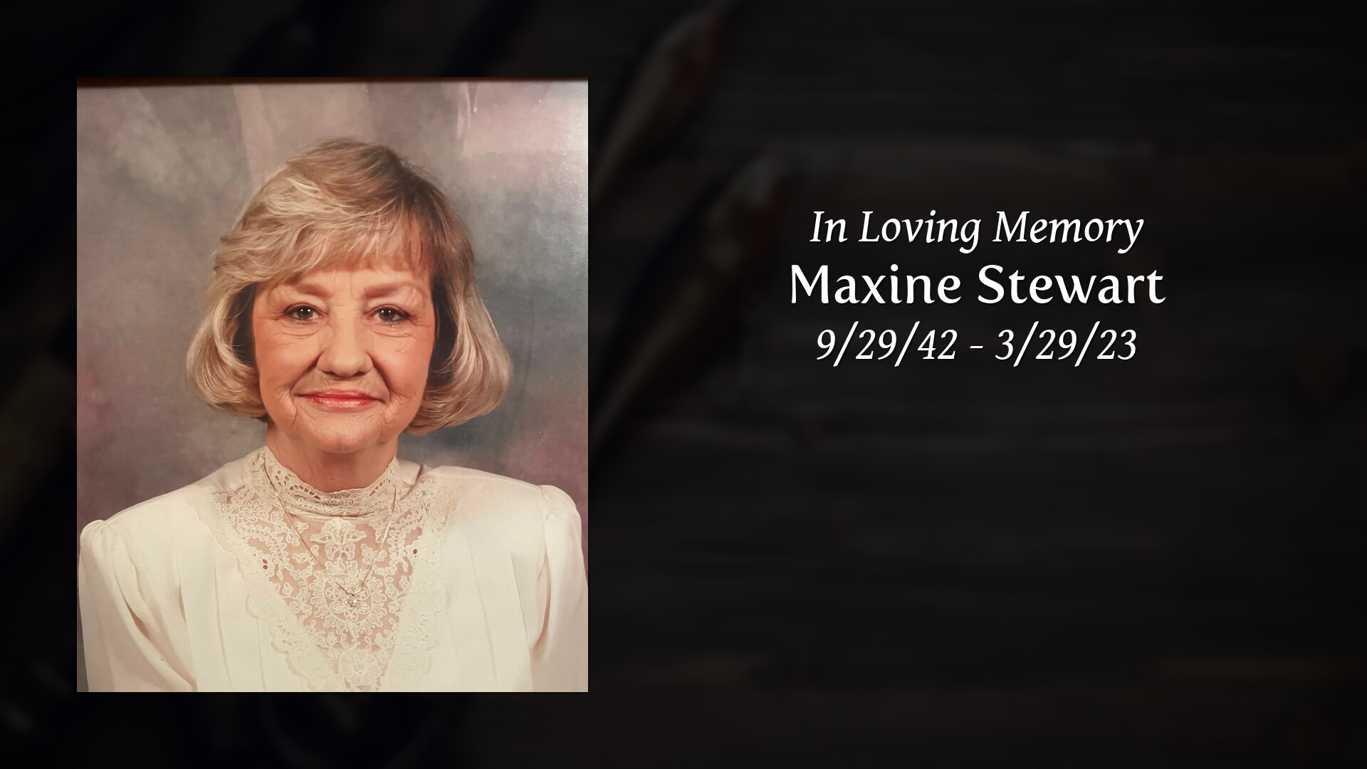 Maxine Stewart - Tribute Video