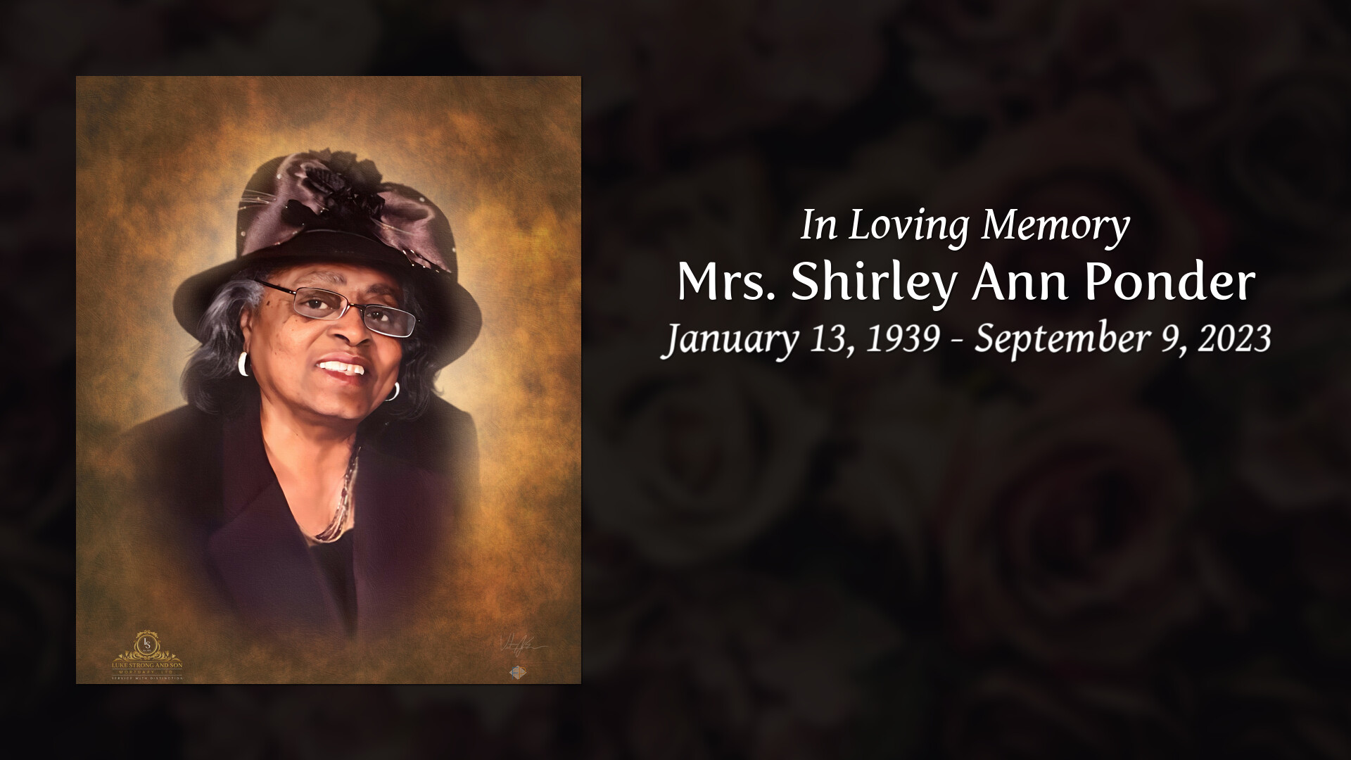 Mrs. Shirley Ann Ponder - Tribute Video