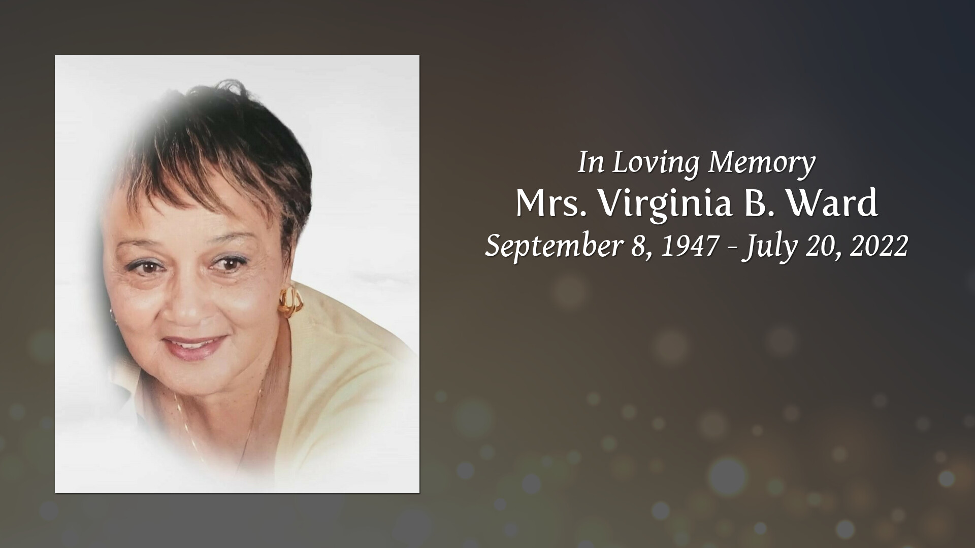 Mrs. Virginia B. Ward - Tribute Video