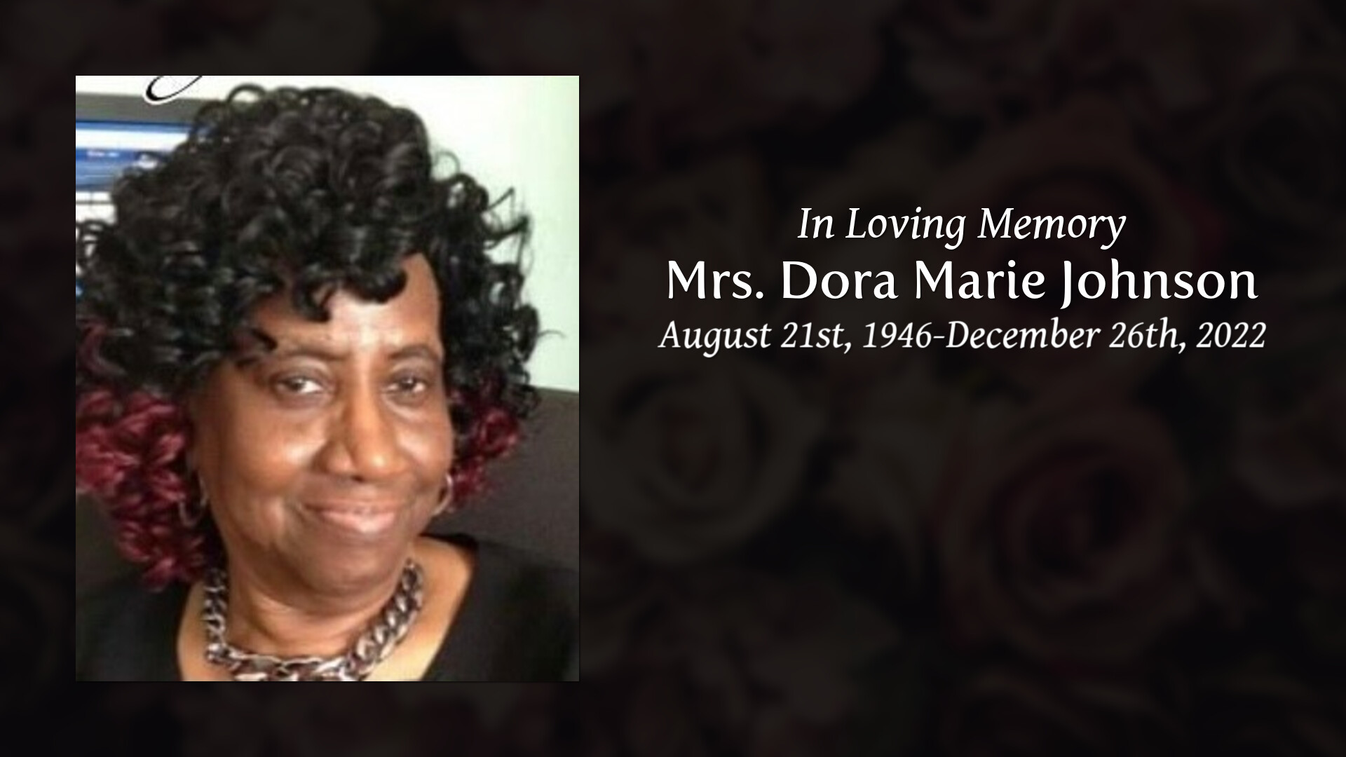 Mrs. Dora Marie Johnson - Tribute Video