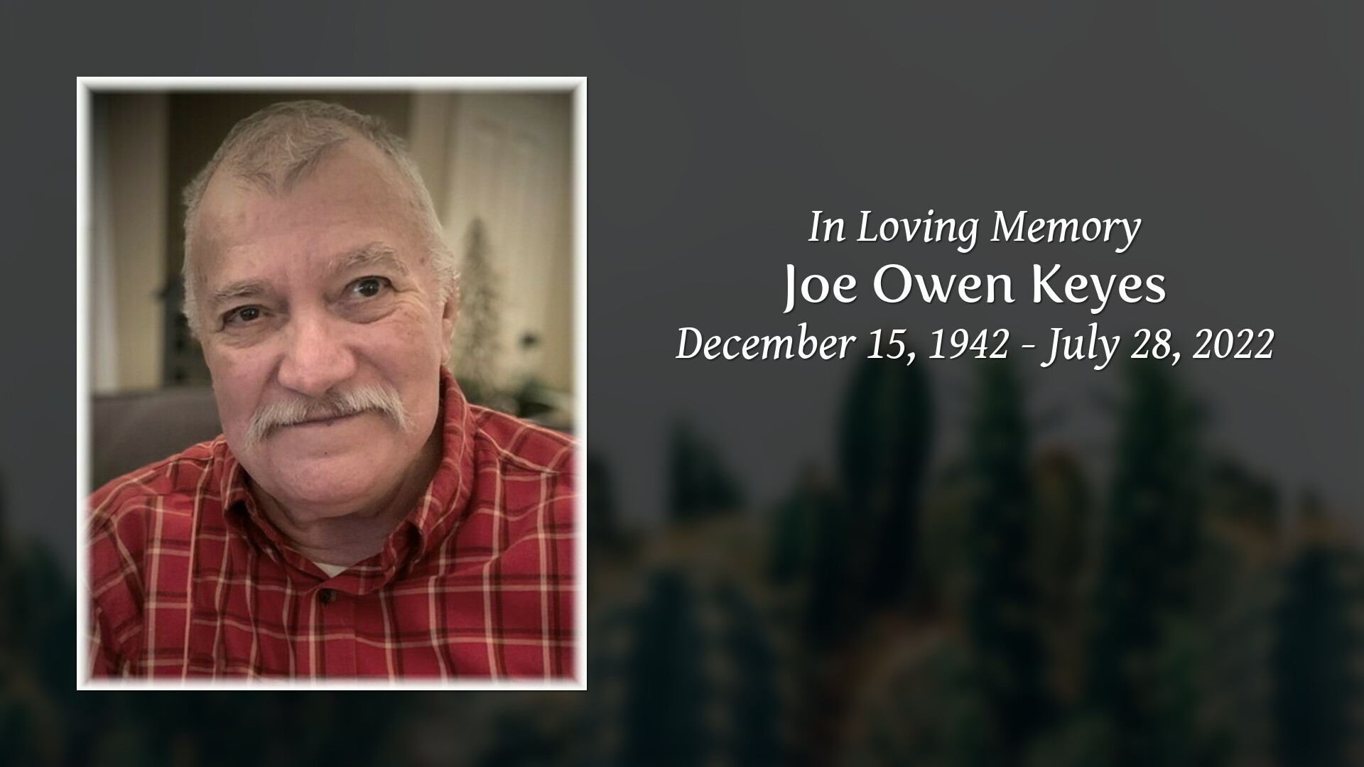 Joe Owen Keyes - Tribute Video