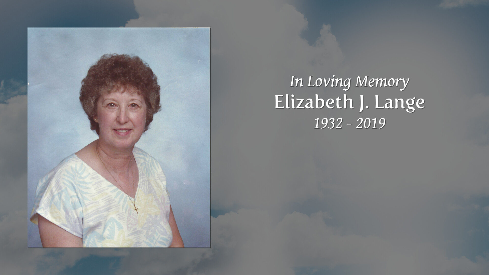 Elizabeth J. Lange - Tribute Video