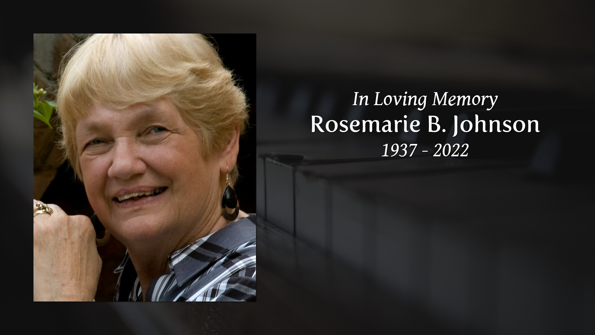 Rosemarie B. Johnson - Tribute Video