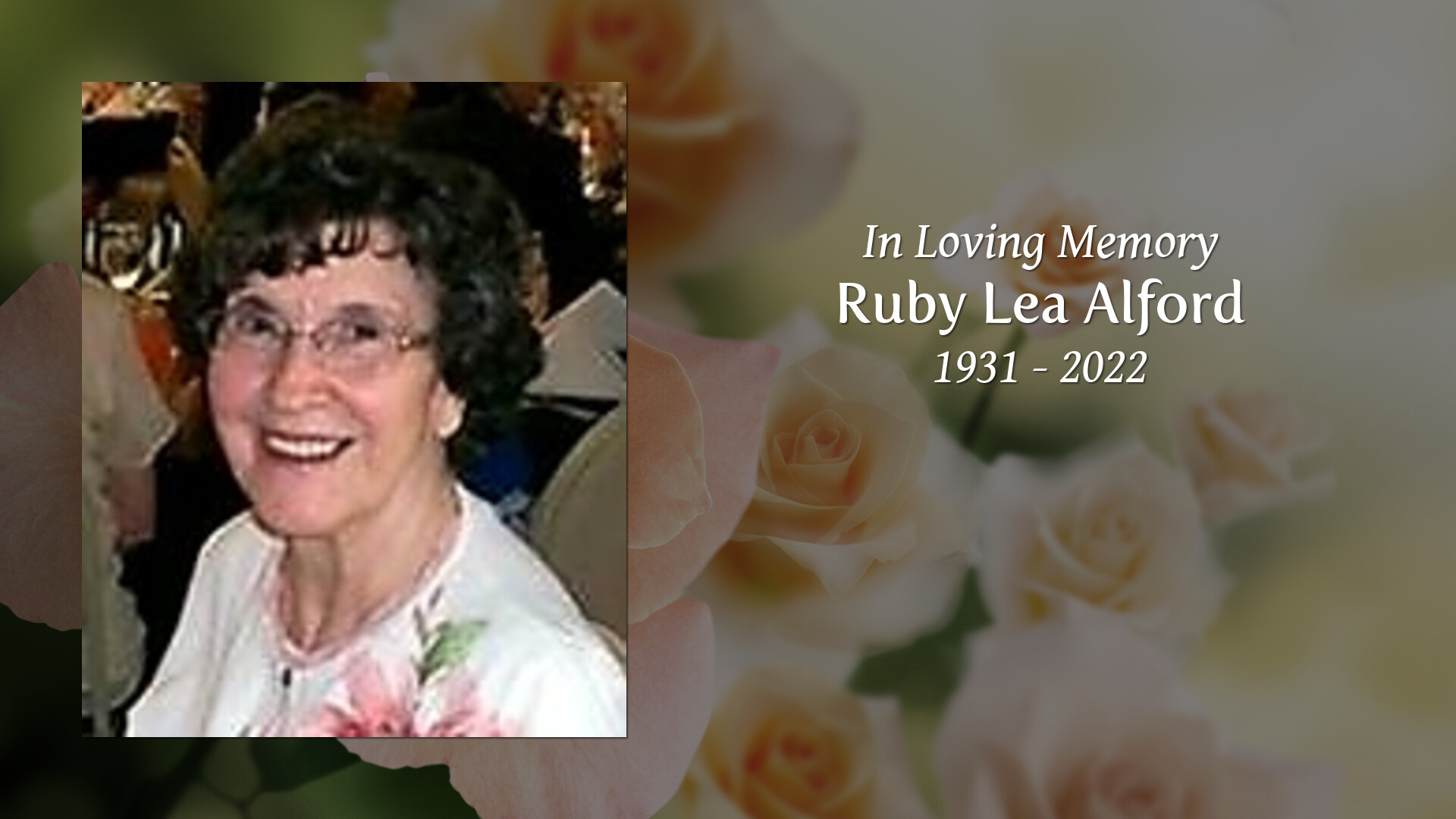 Ruby Lea Alford - Tribute Video