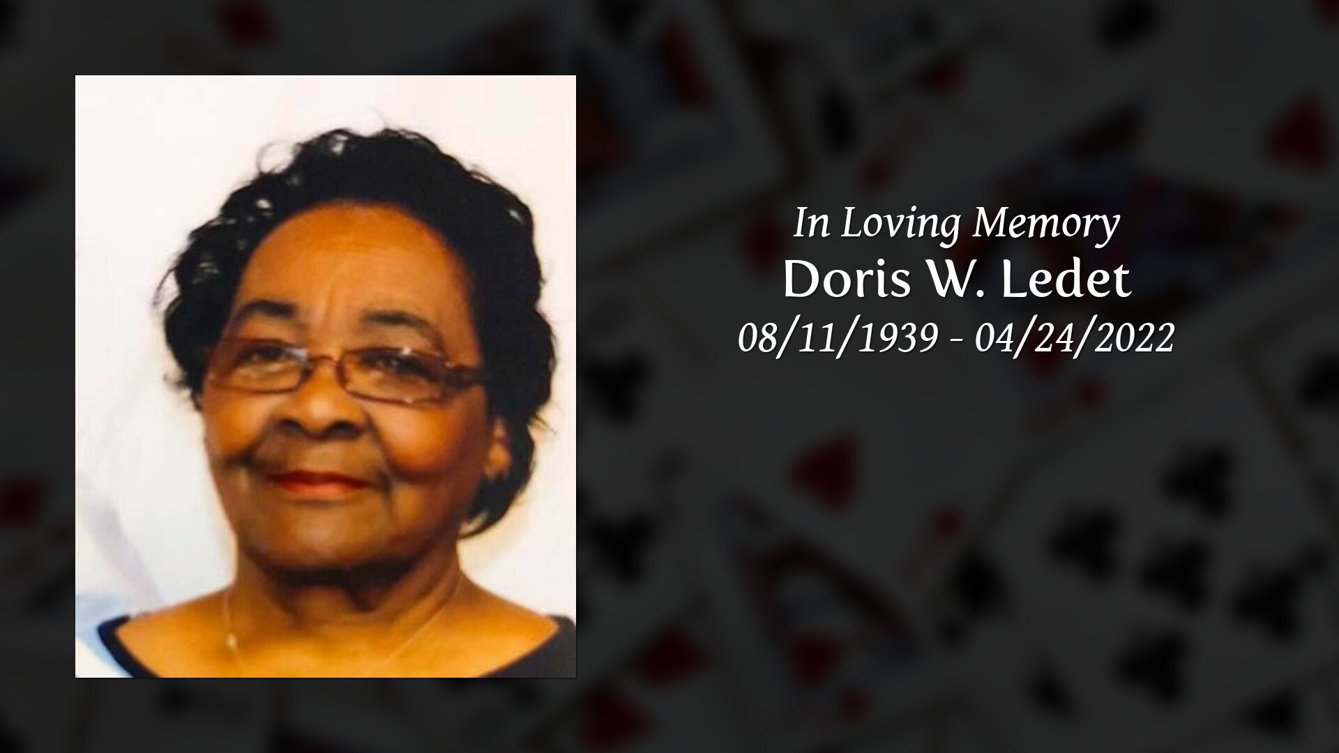 Doris W. Ledet - Tribute Video