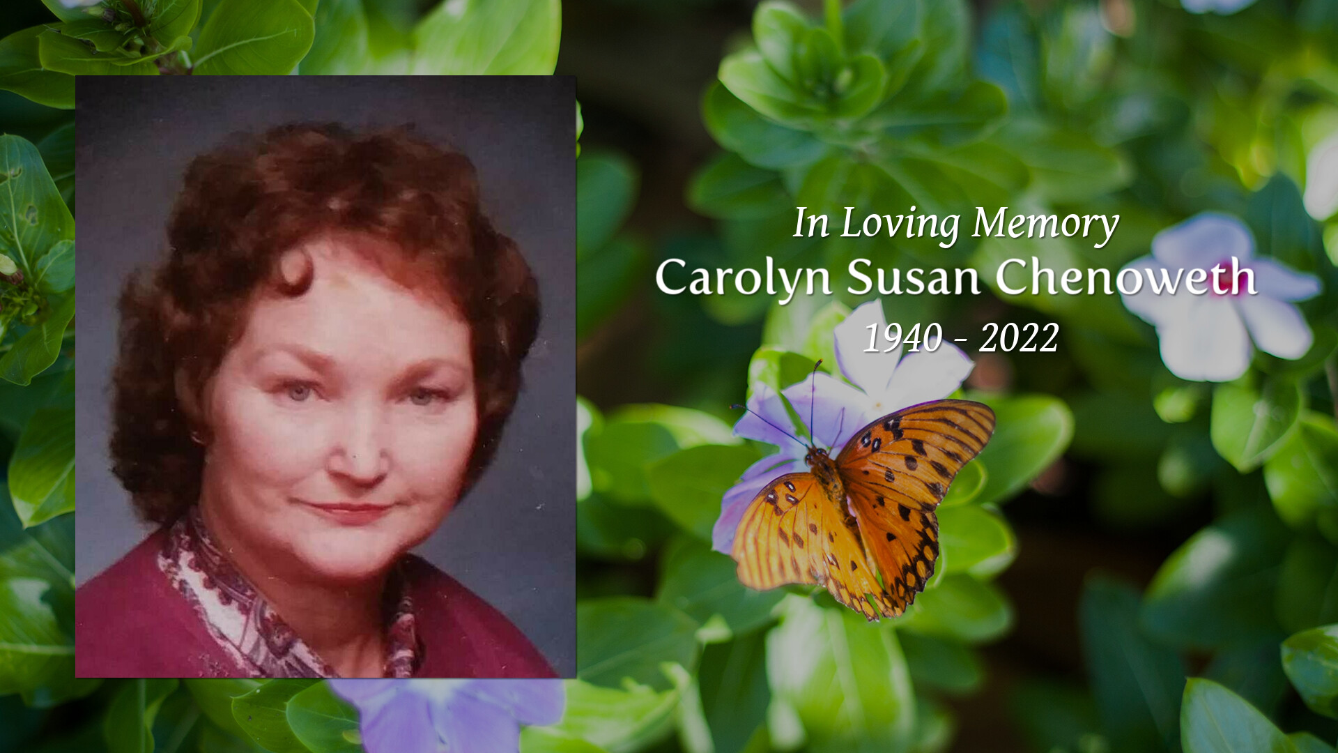 Carolyn Susan Chenoweth - Tribute Video