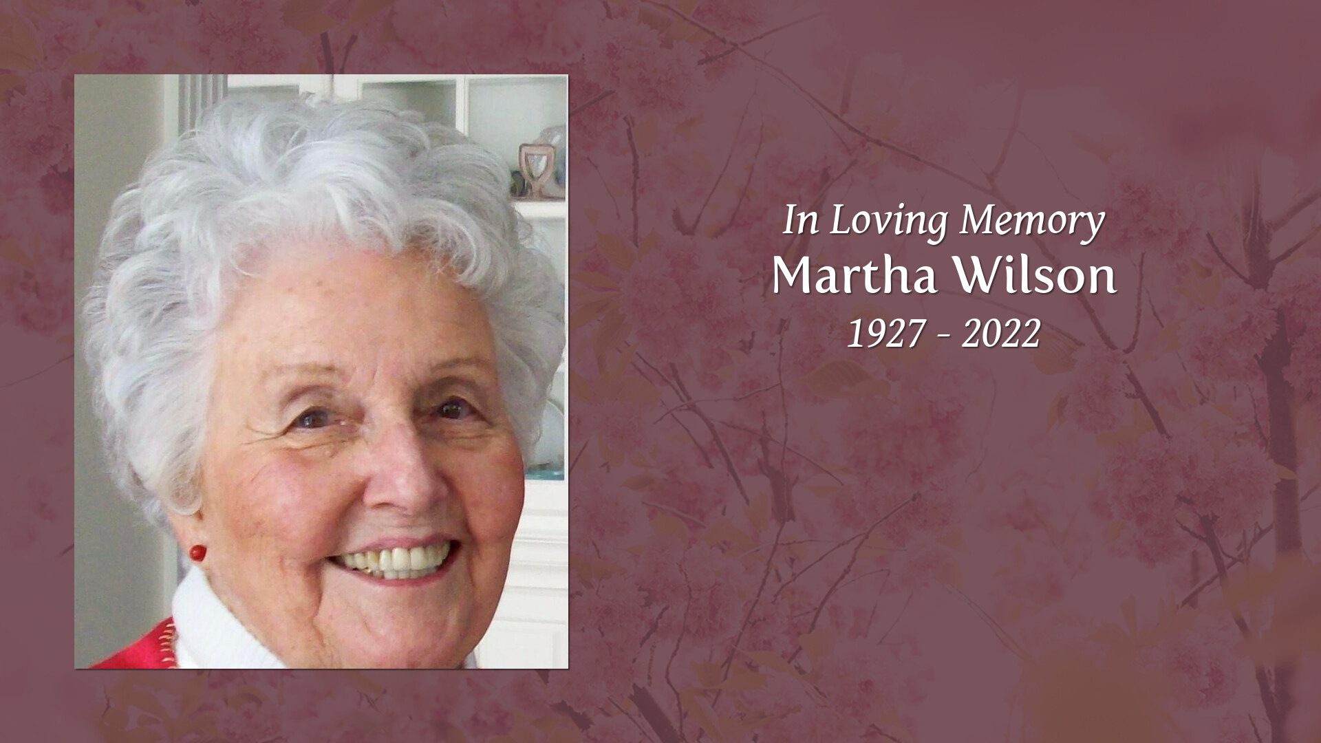 Martha Wilson - Tribute Video