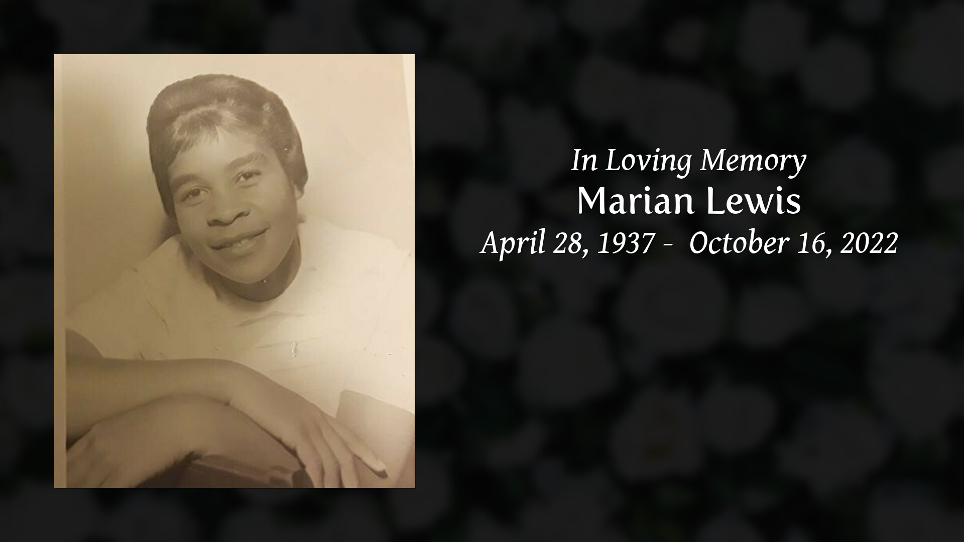 Marian Lewis - Tribute Video