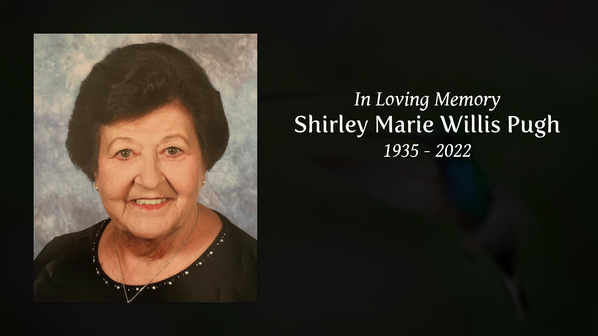 Shirley Marie Willis Pugh - Tribute Video