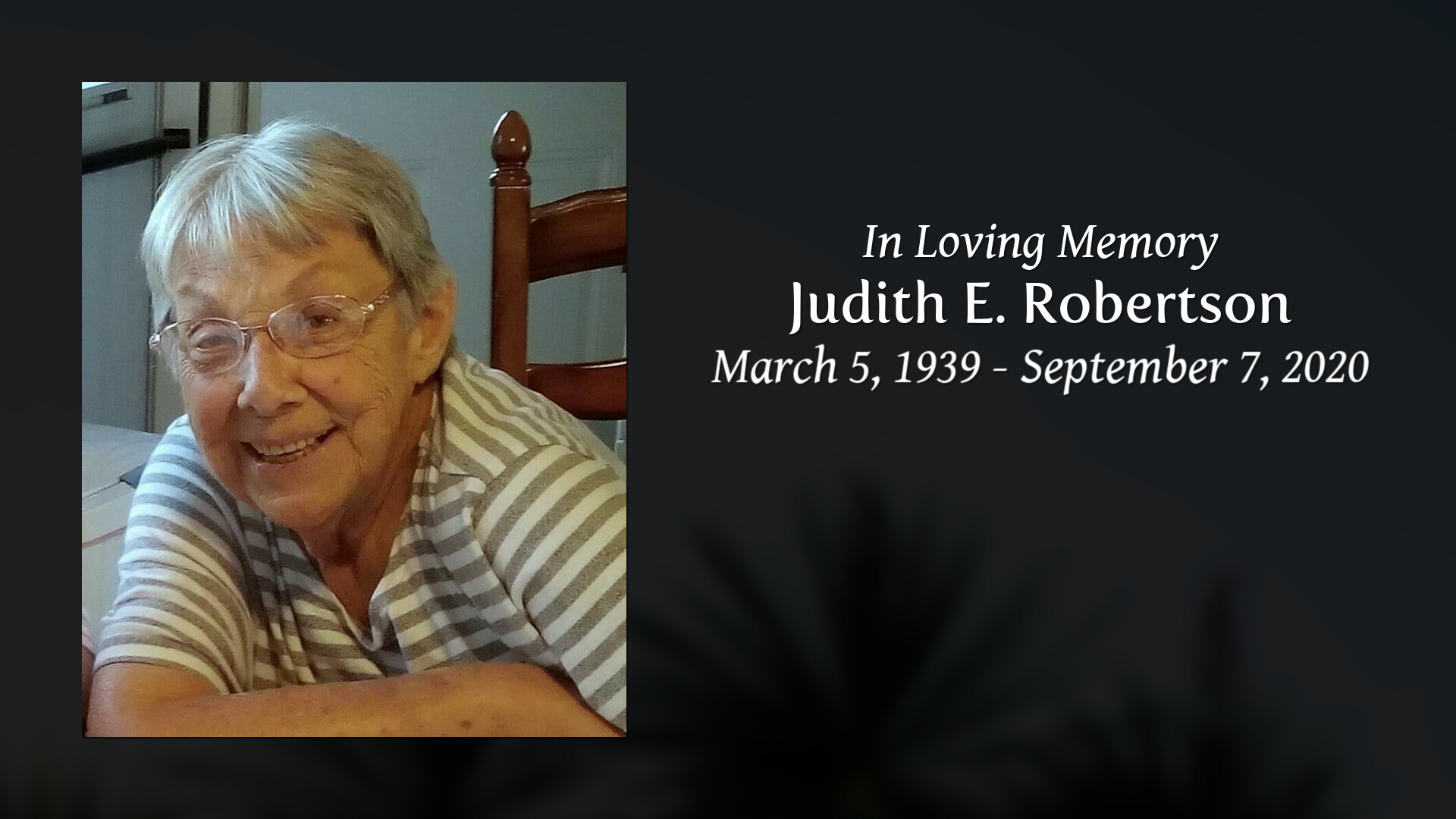 Judith E. Robertson - Tribute Video