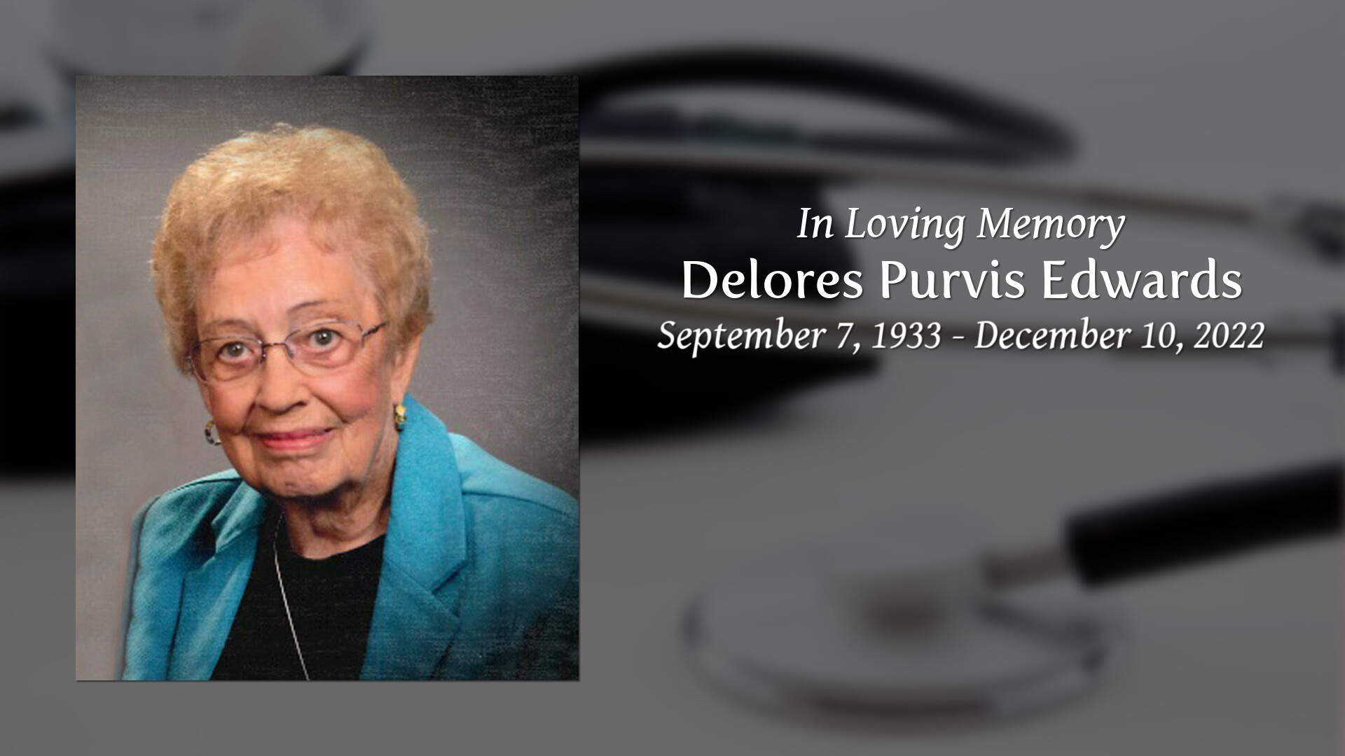 Delores Purvis Edwards - Tribute Video