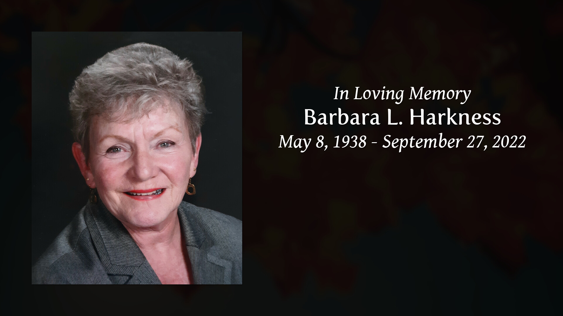 Barbara L. Harkness - Tribute Video