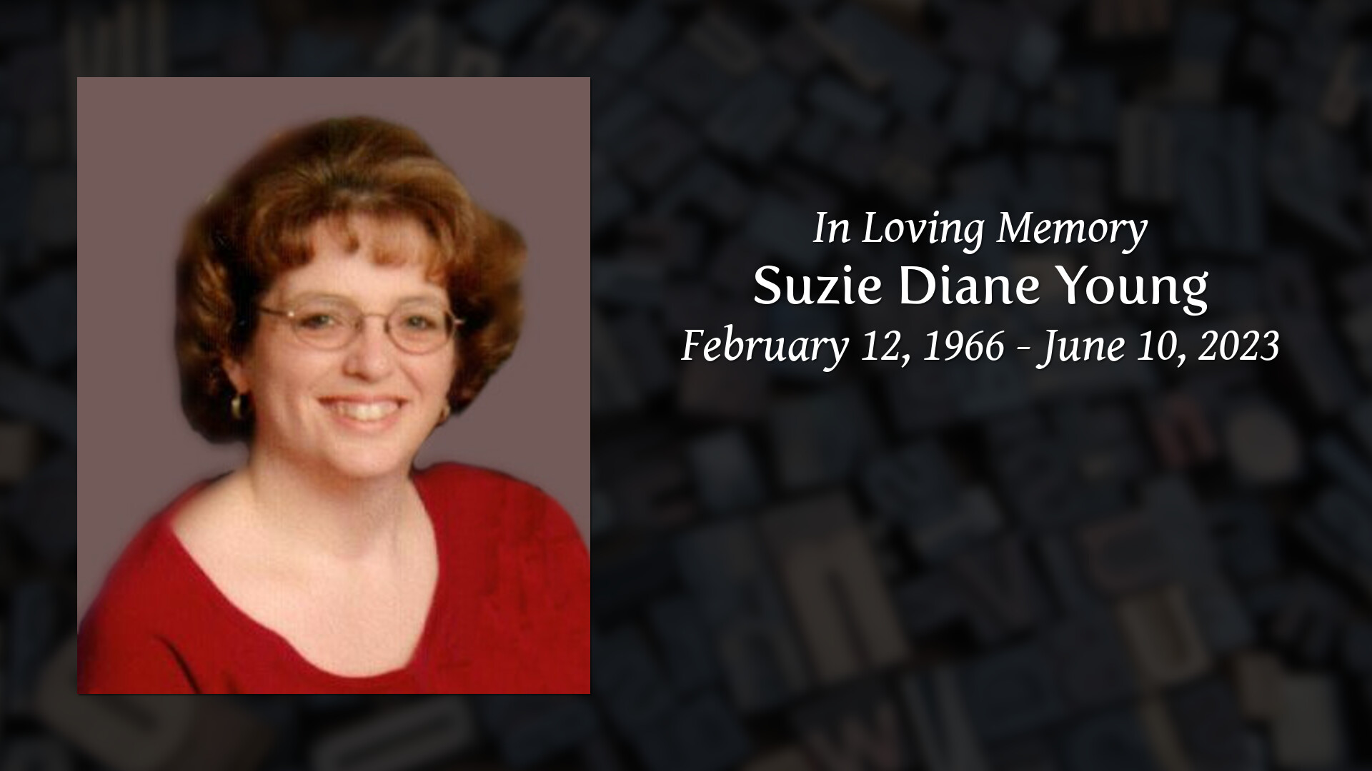 Suzie Diane Young - Tribute Video