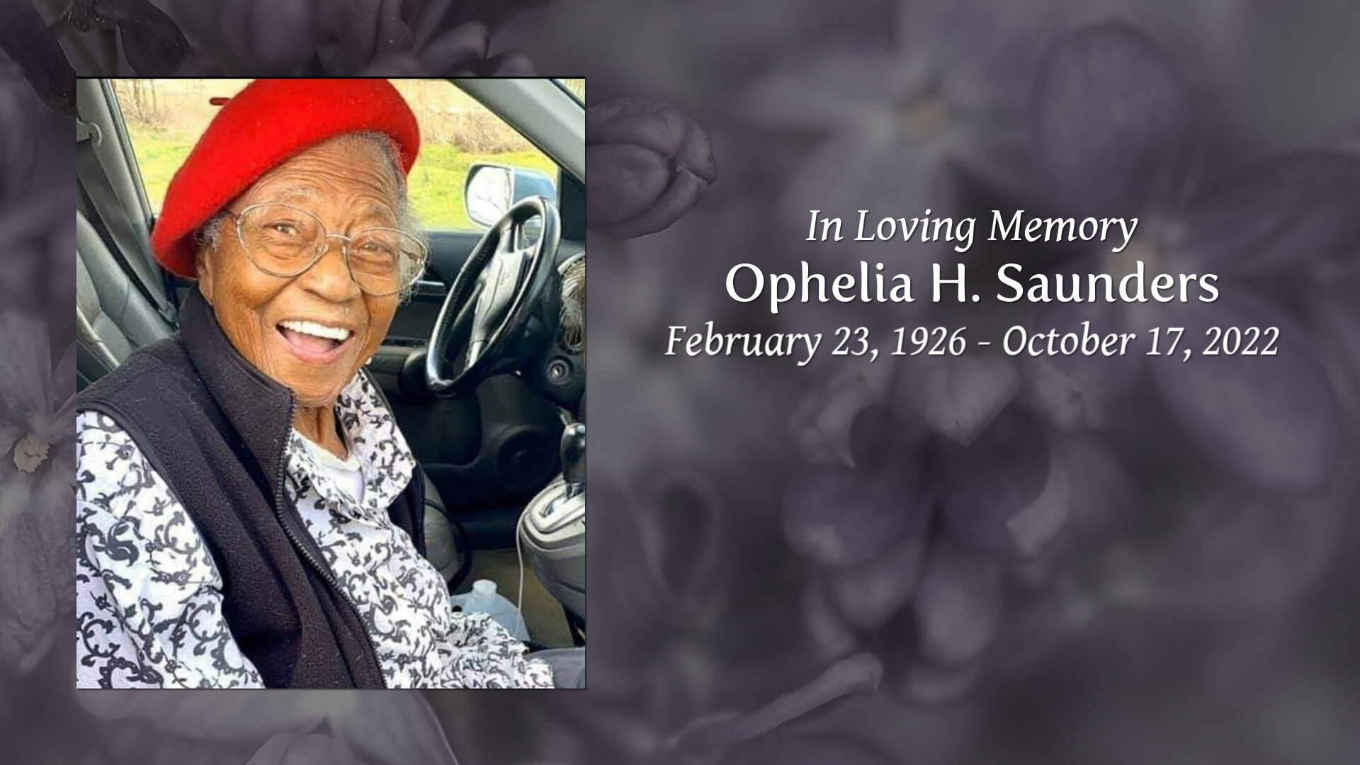 Ophelia H. Saunders - Tribute Video