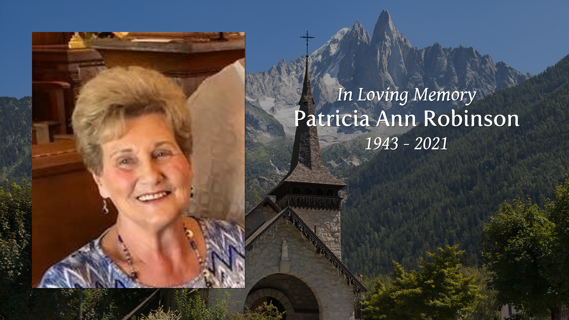 Patricia Ann Robinson - Tribute Video