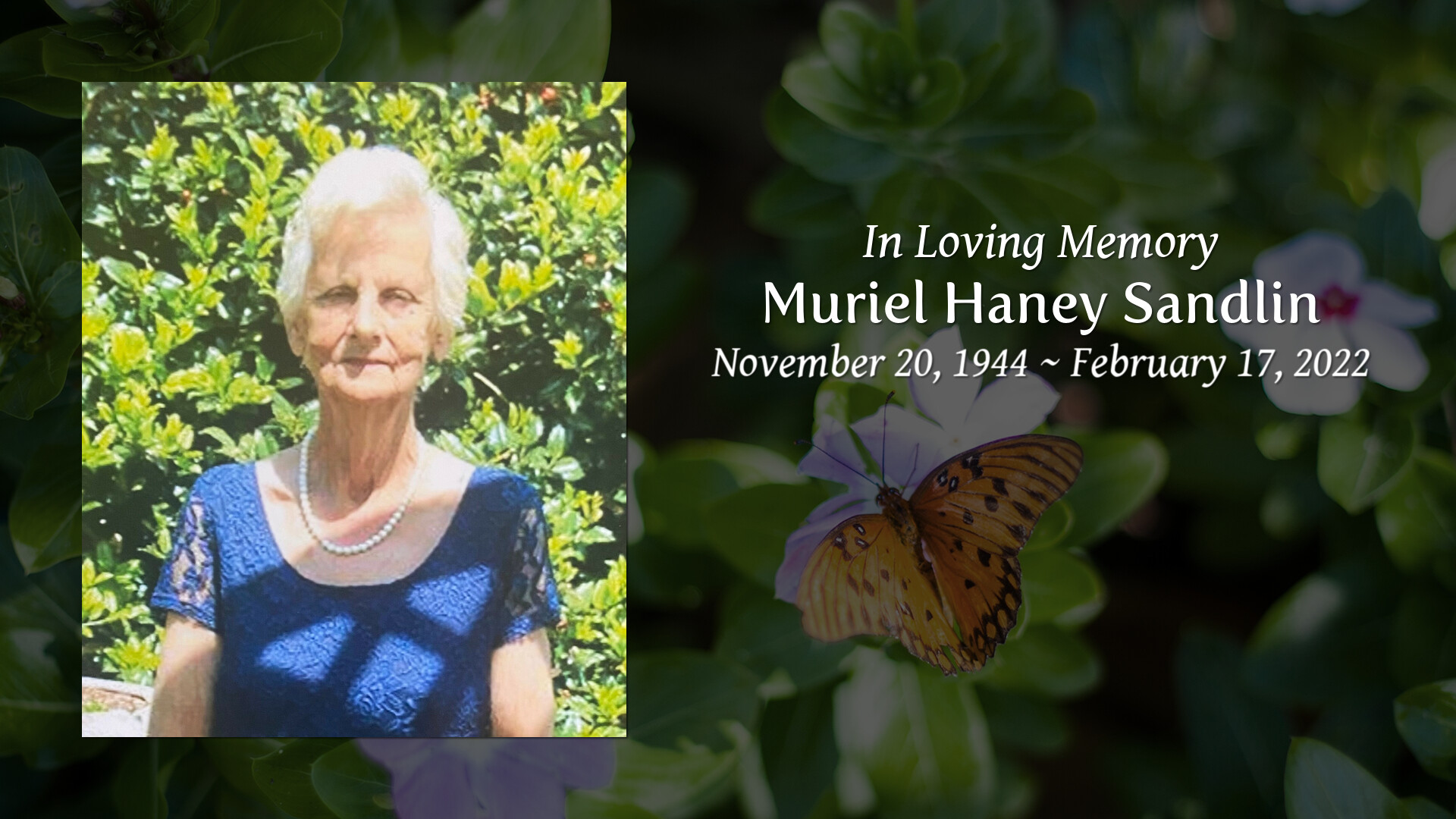 Muriel Haney Sandlin Tribute Video