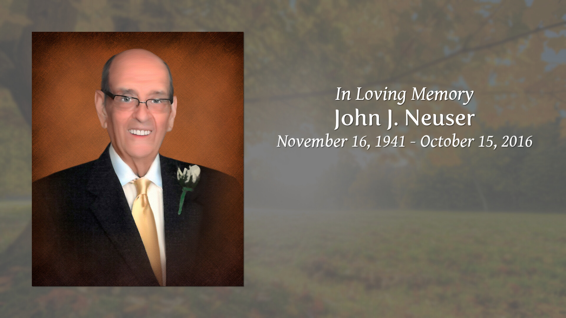 John J. Neuser - Tribute Video