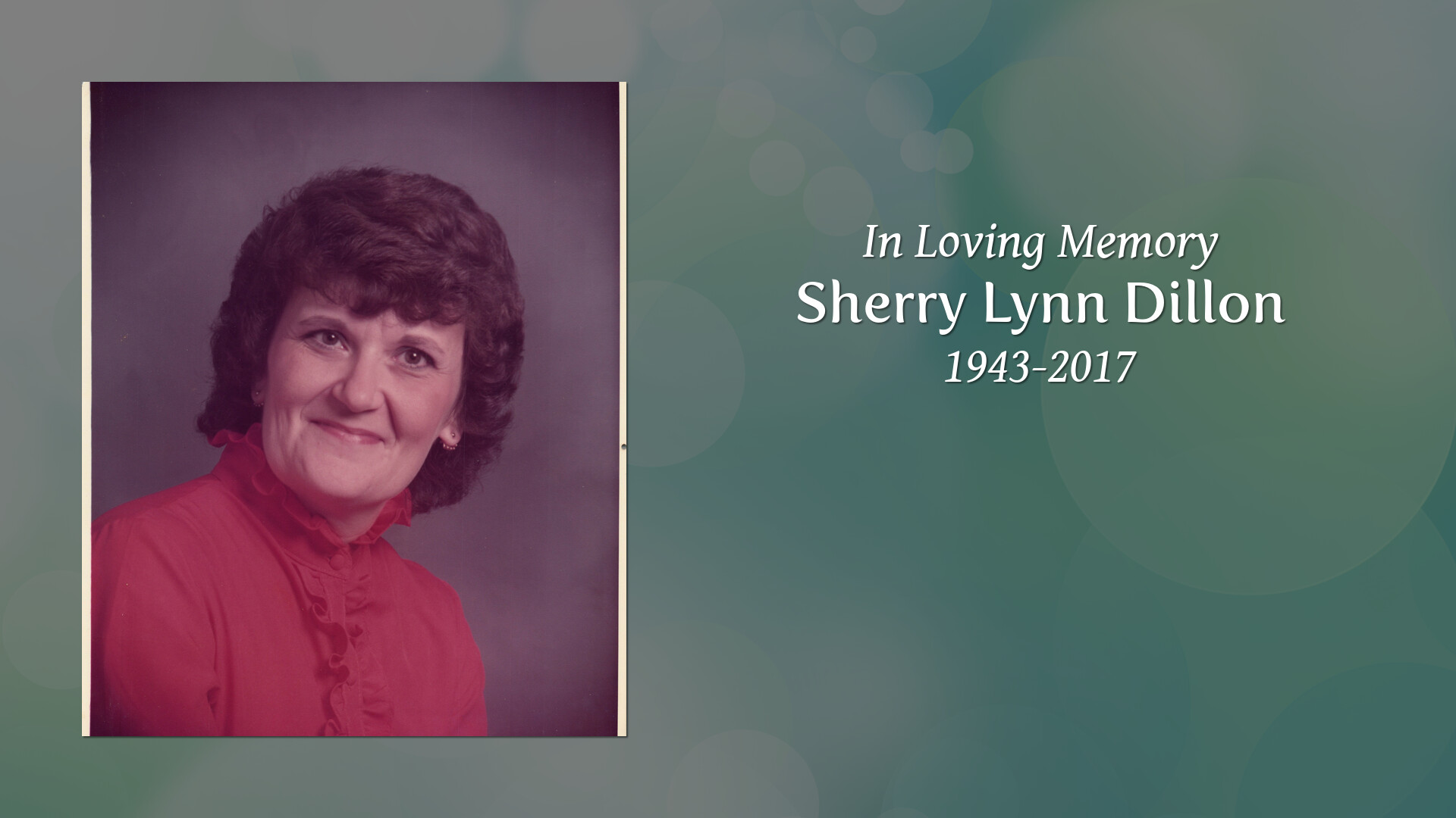 Sherry Lynn Dillon - Tribute Video