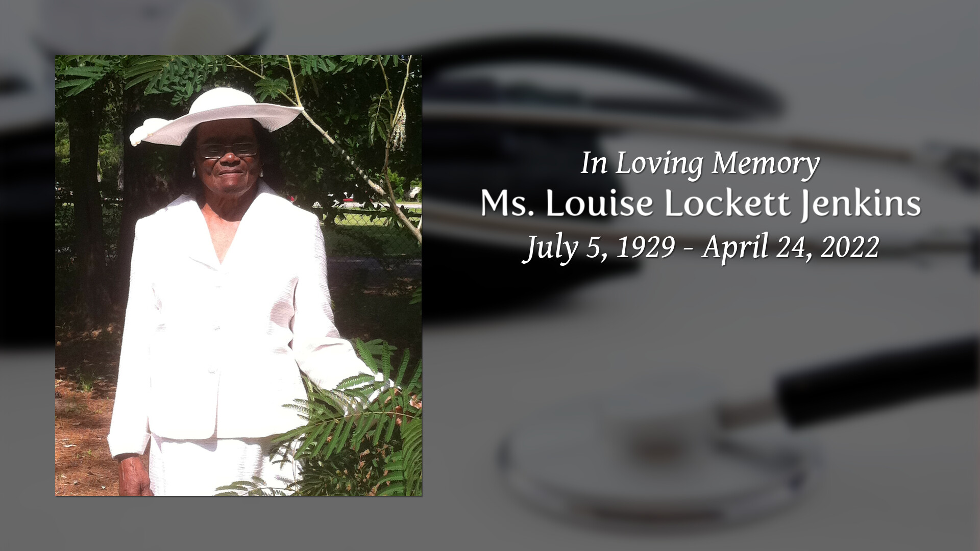 Ms. Louise Lockett Jenkins - Tribute Video