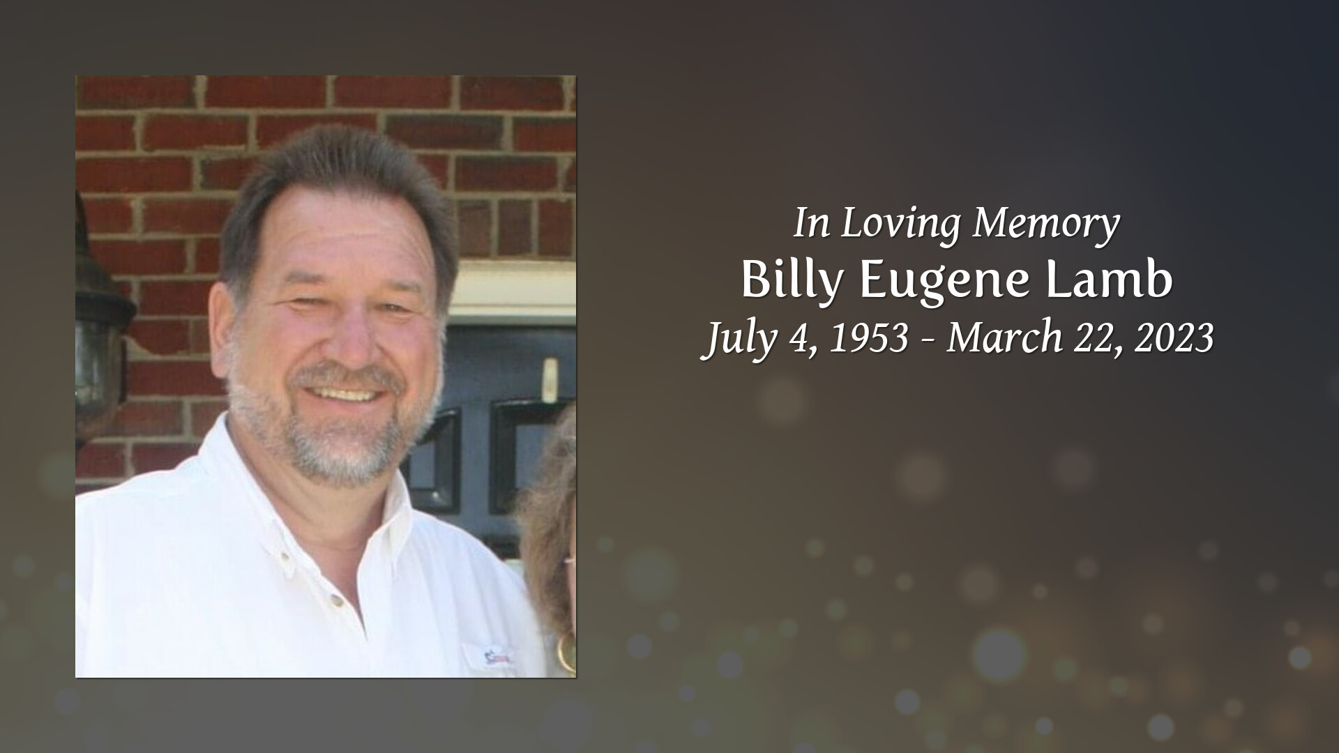 Billy Eugene Lamb - Tribute Video