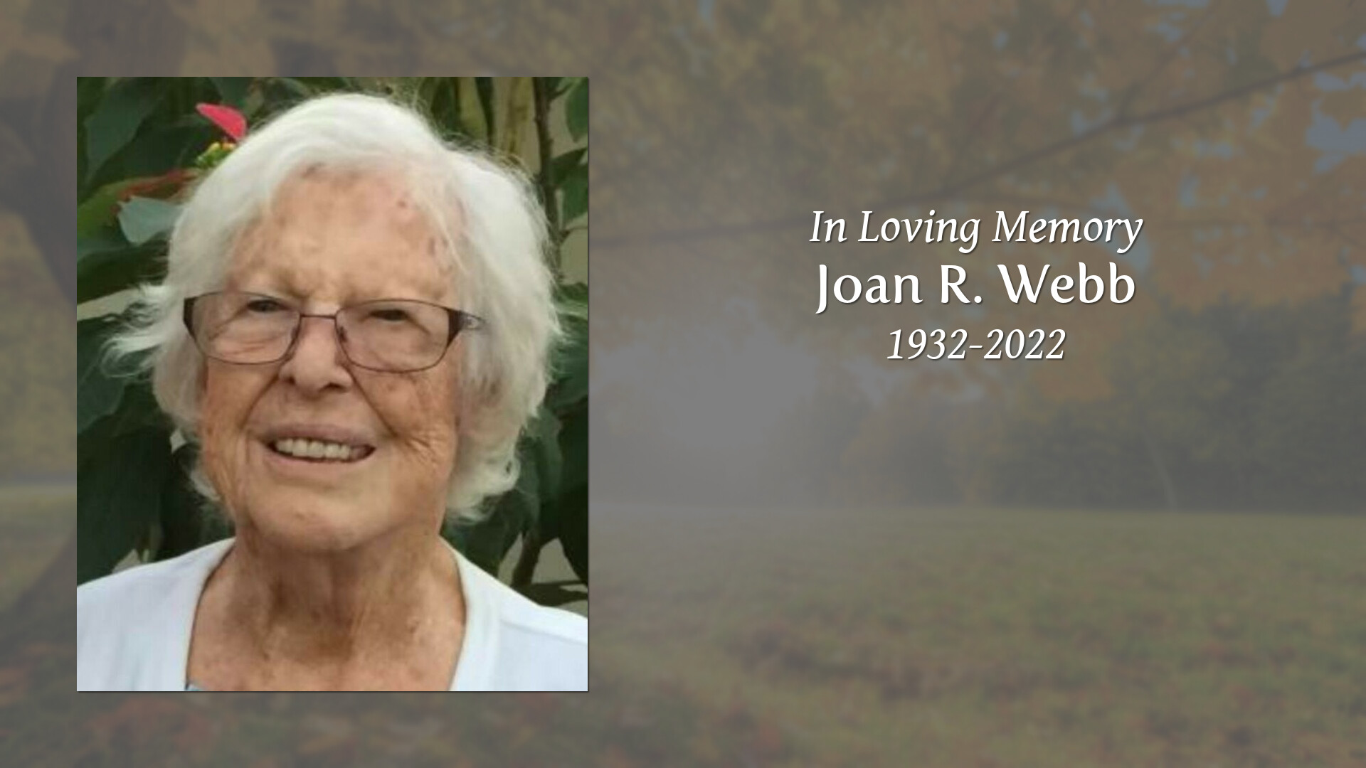 Joan R. Webb - Tribute Video