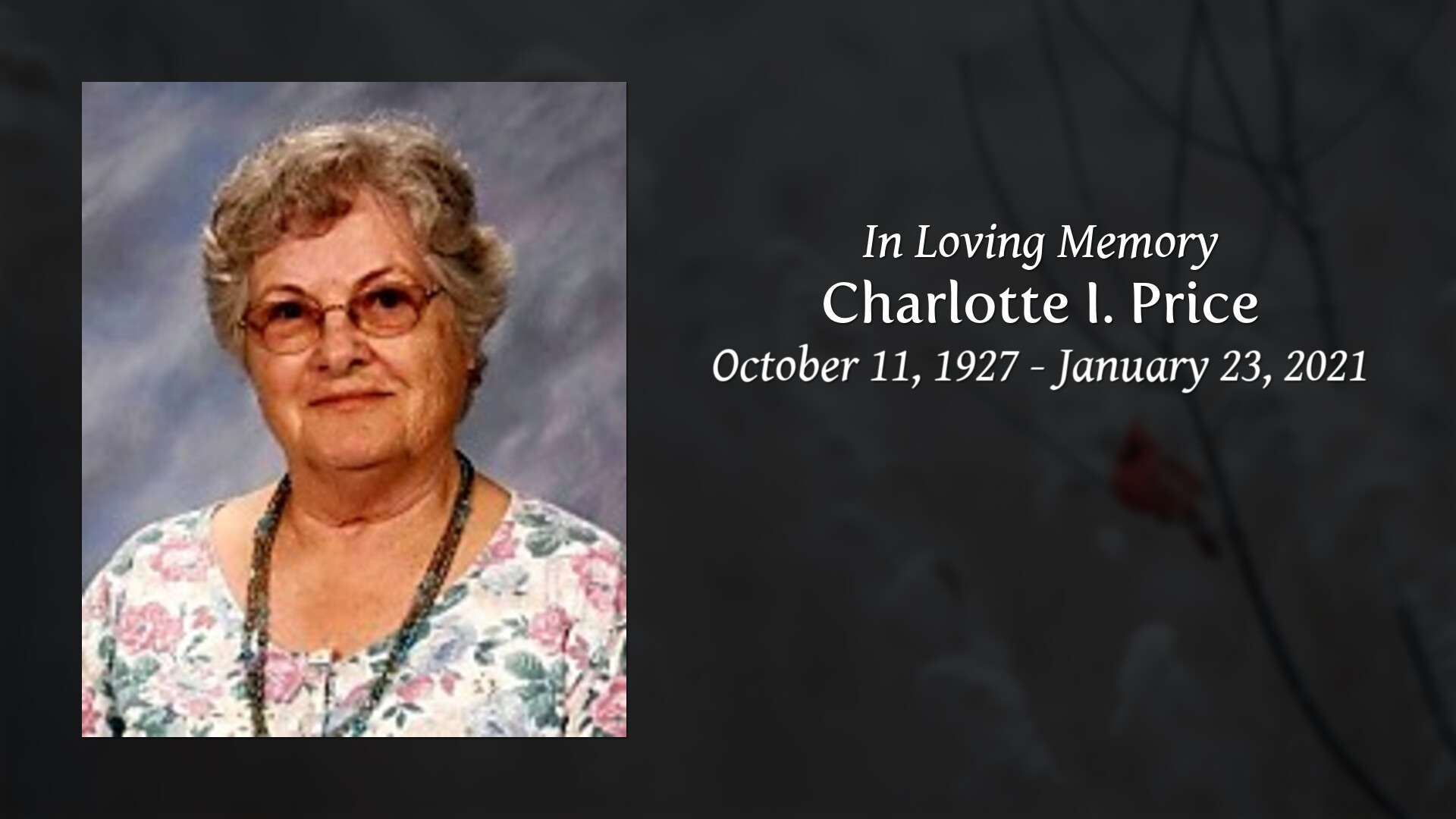 Charlotte I. Price - Tribute Video