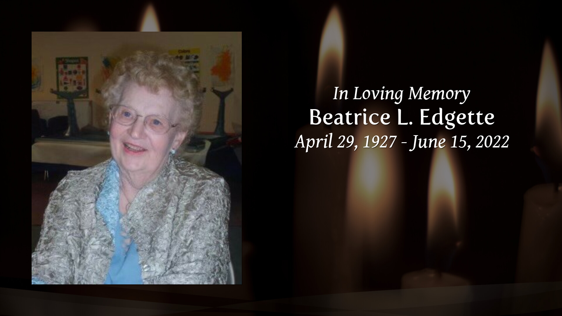 Beatrice L. Edgette - Tribute Video