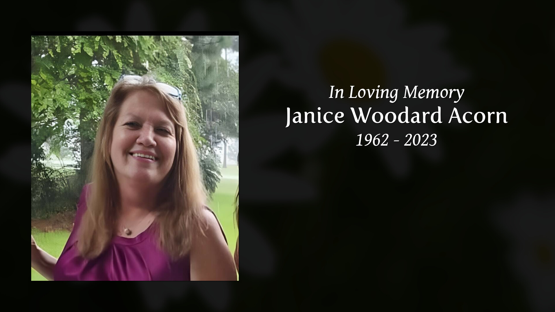 Janice Woodard Acorn - Tribute Video