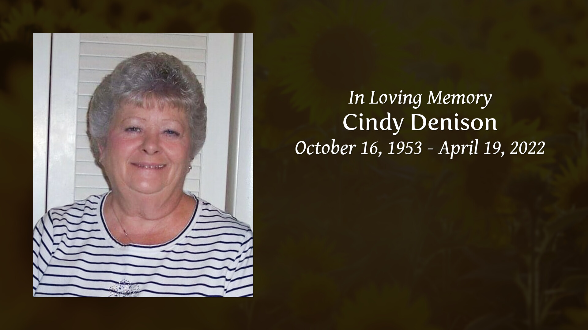 Cindy Denison - Tribute Video