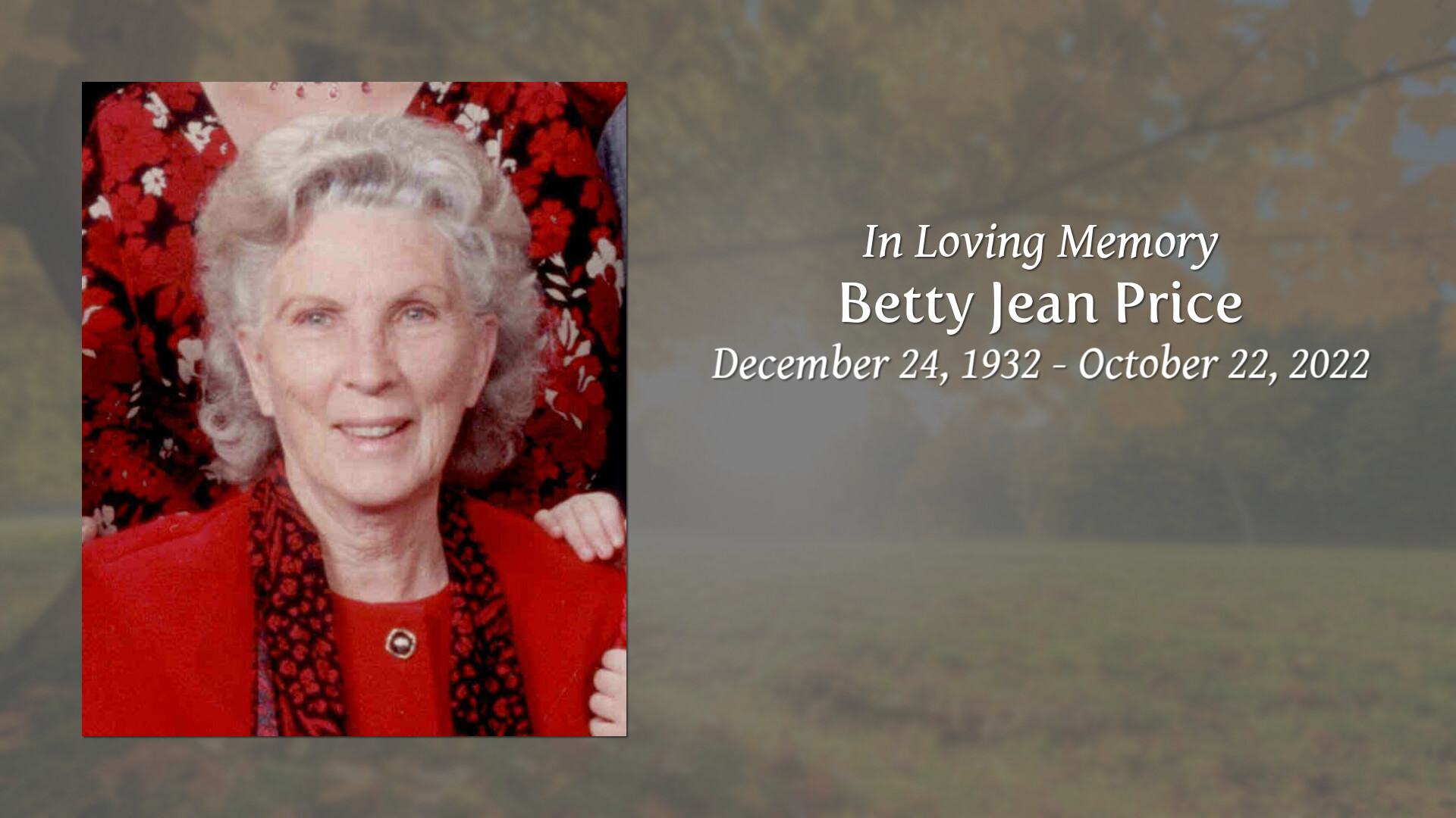 Betty Jean Price Tribute Video